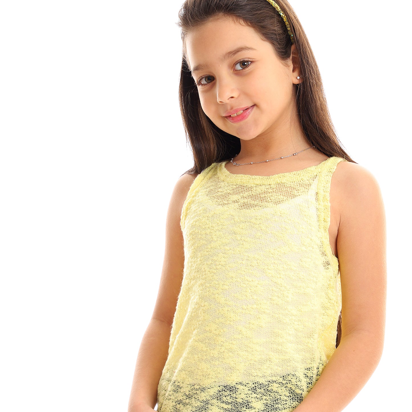 Kady girls self pattern sleeveless tank top girls