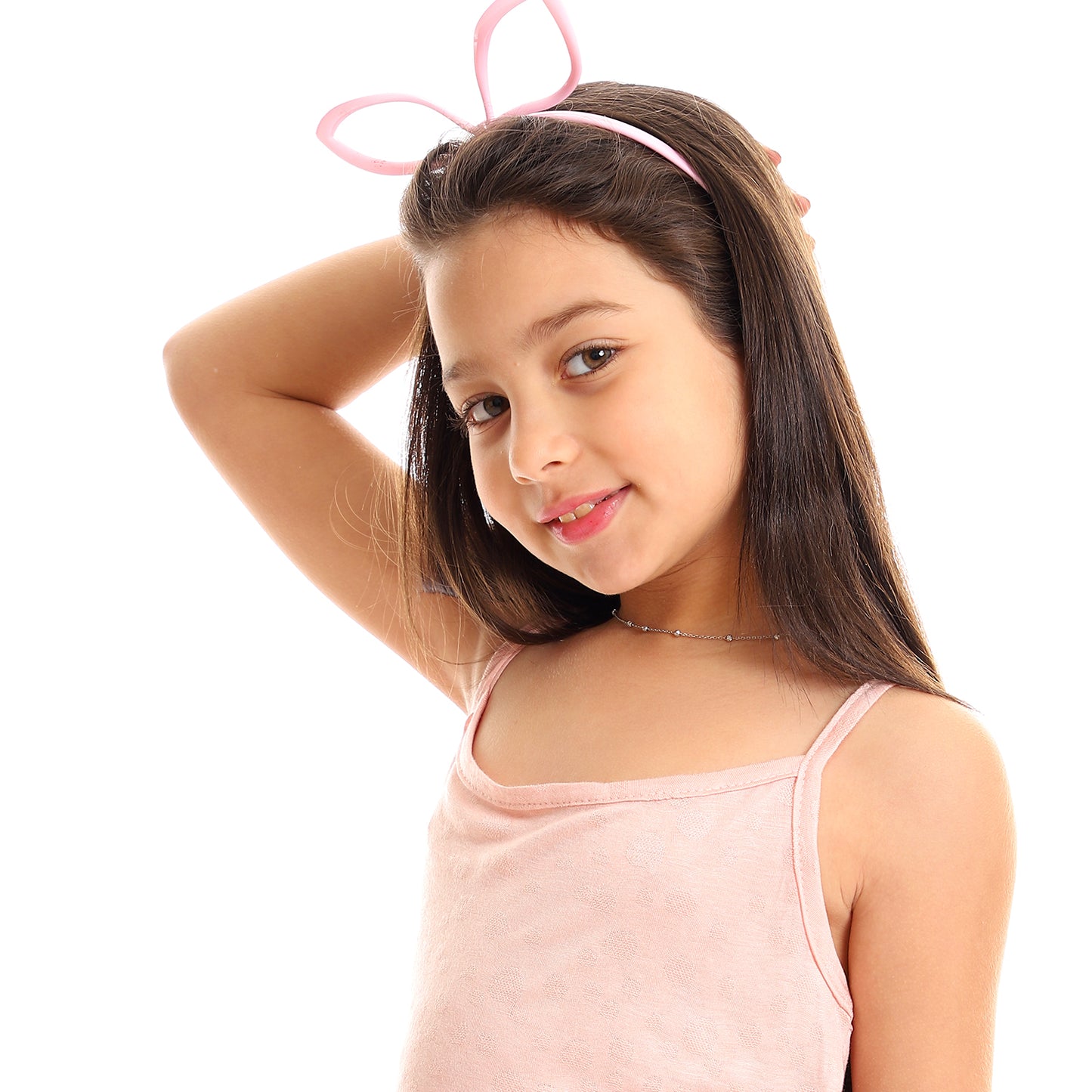 kady Girls Self Pattern Spaghetti Sleeves Tank Top girls