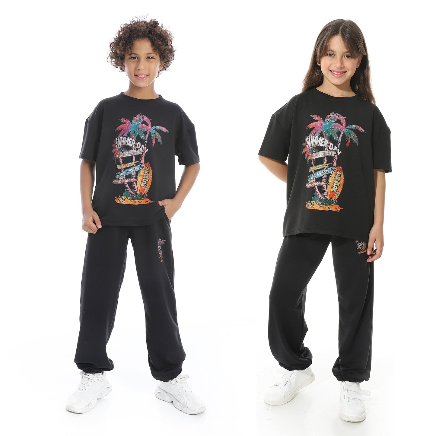 Front Printed Pajama Set With Pant