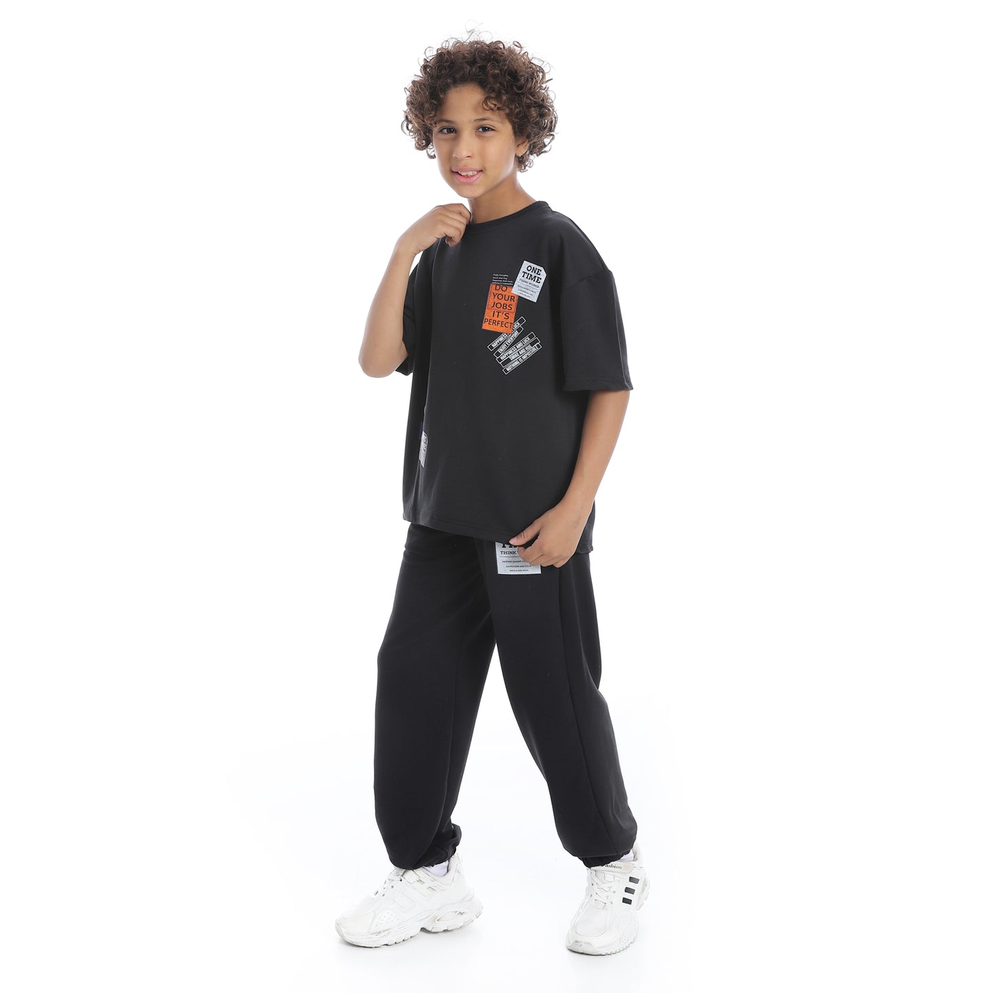 Front Printed Pajama Set With Pant