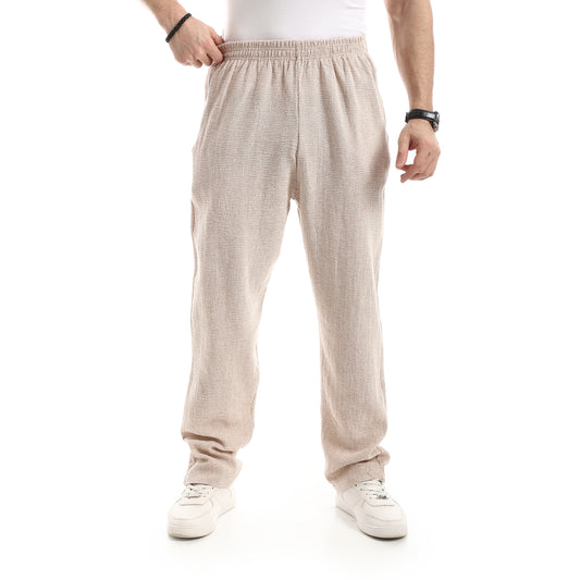 Relaxed Fit Elastic Waist Pants