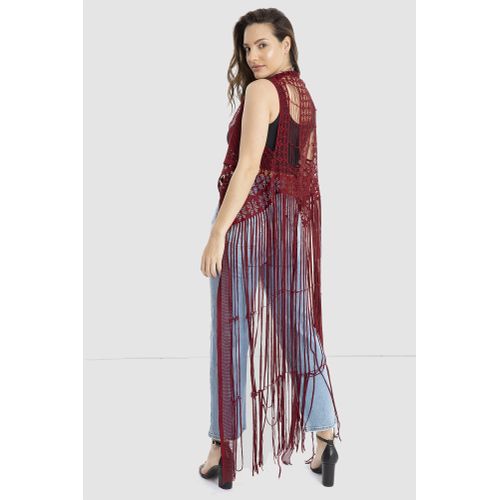 Mesh Cardigan - Marron.