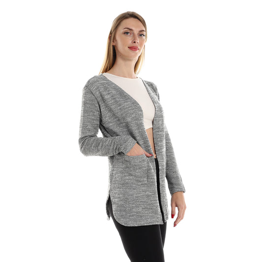 Jamila Women Knitted Pattern Cardigan With Side Pockets