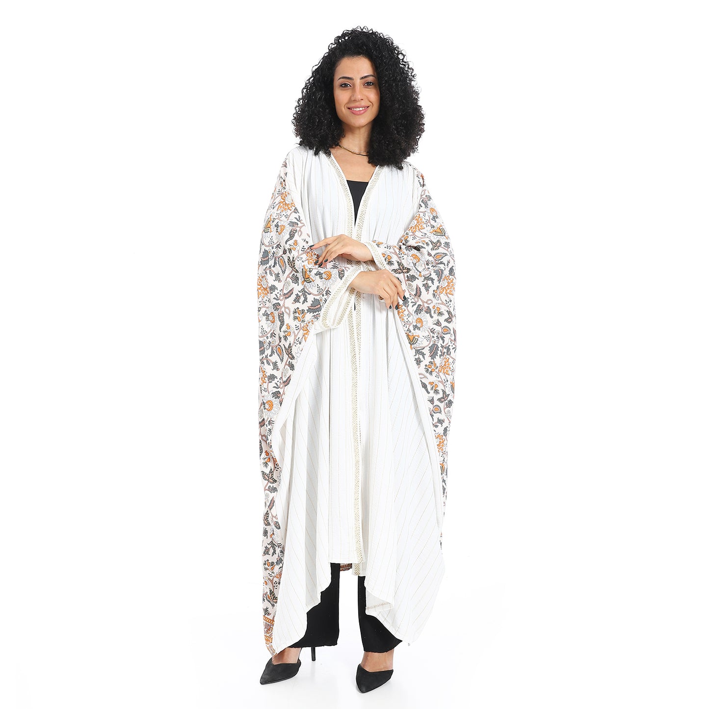 Plain chest patterned women's cardigan