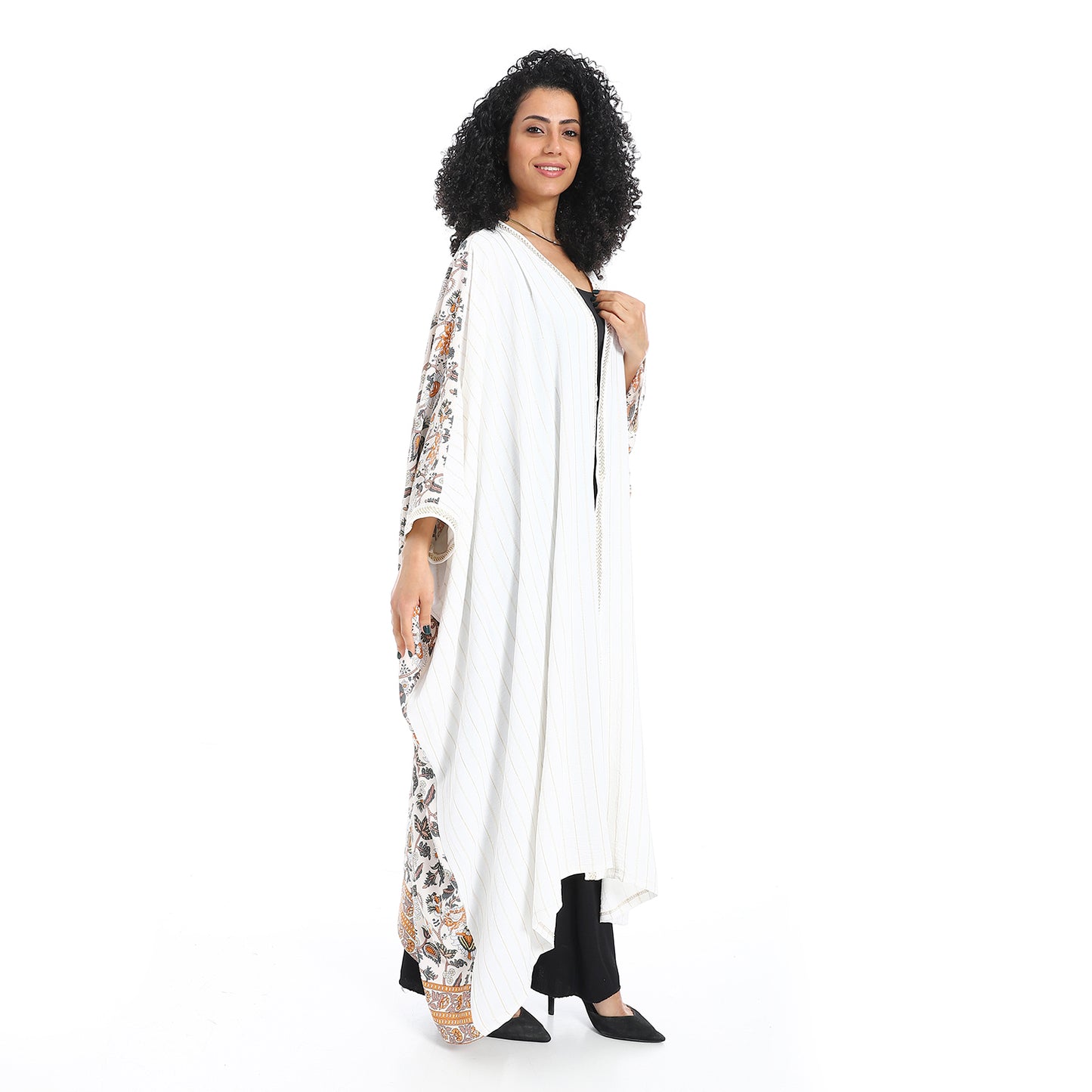 Plain chest patterned women's cardigan