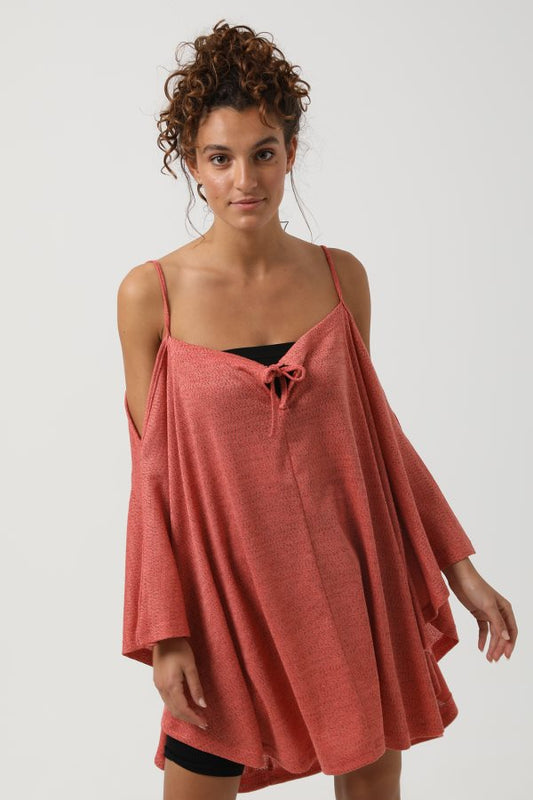 Spaghetti Straps Cover Up - Light Grey