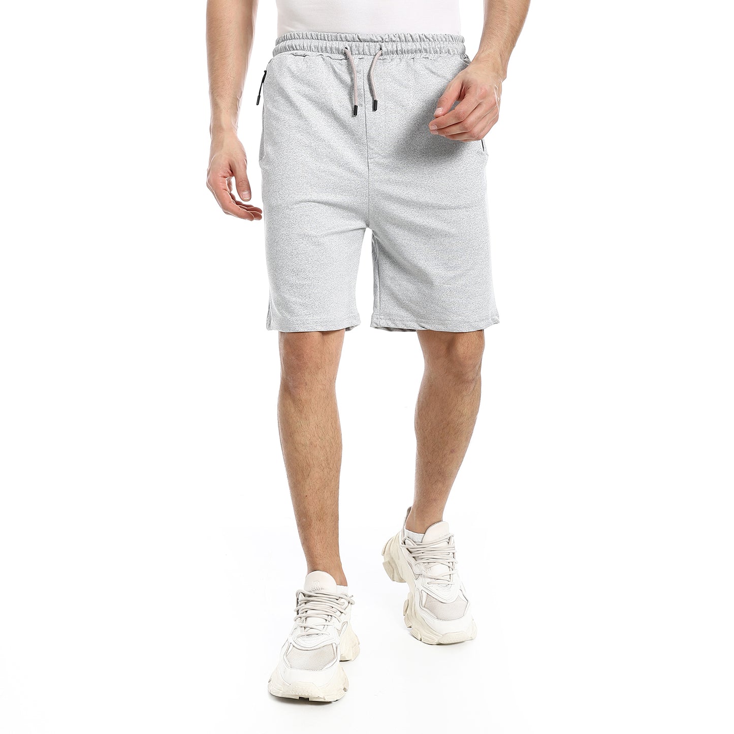 summer Melton shorts with zipper