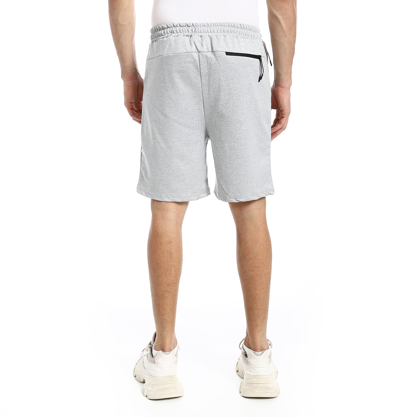 summer Melton shorts with zipper