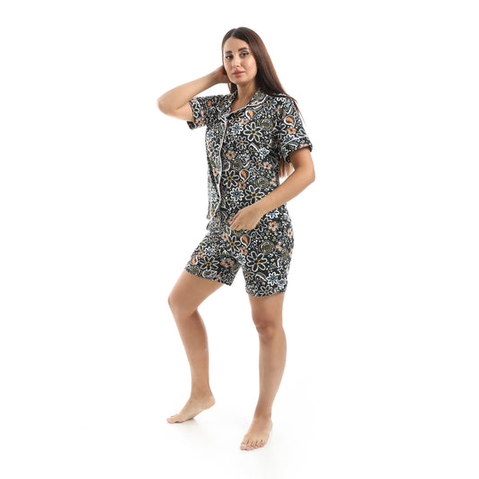 classic pajama with T-shirt and shorts