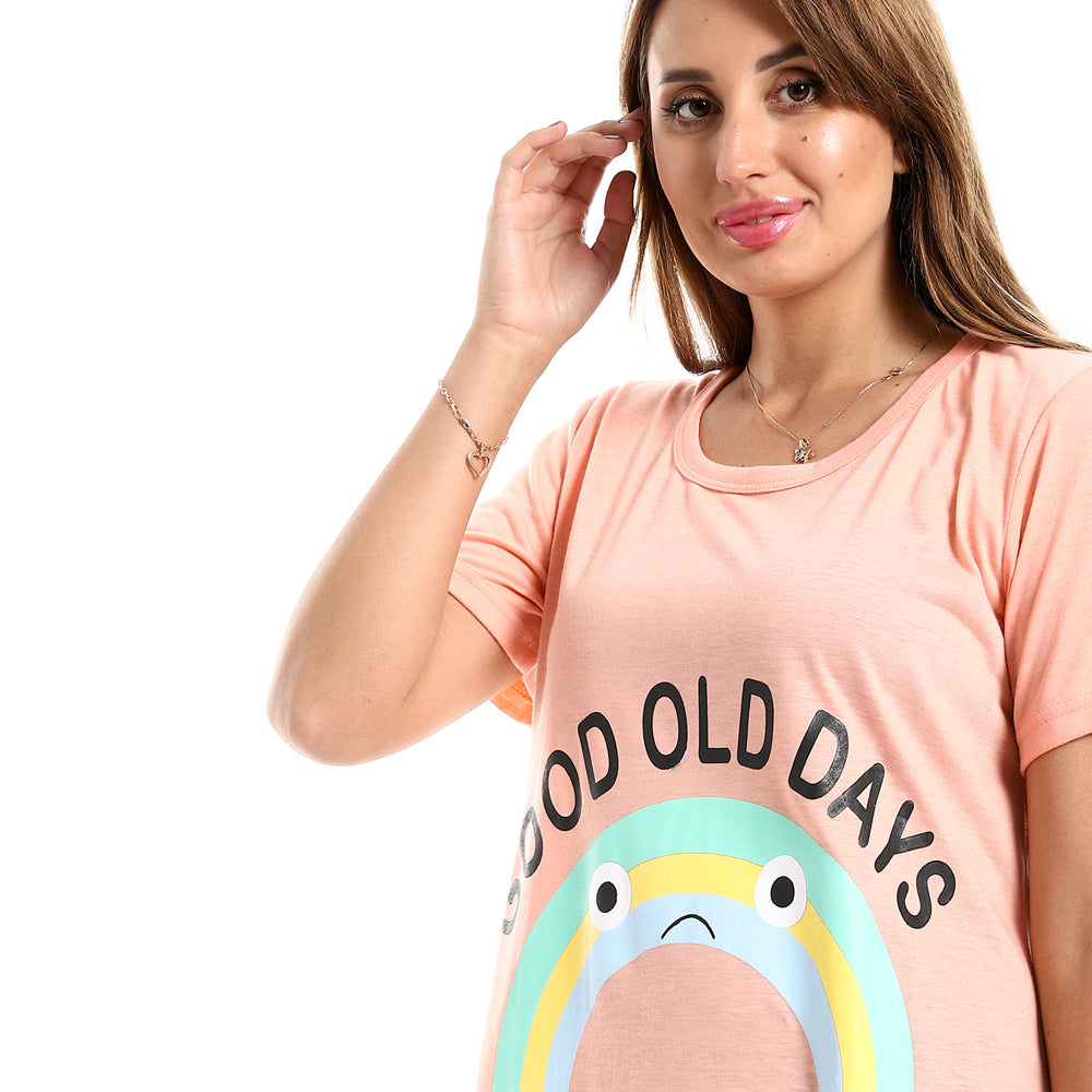 kady Printed "Good Old Days" Round Neck Sleepshirt