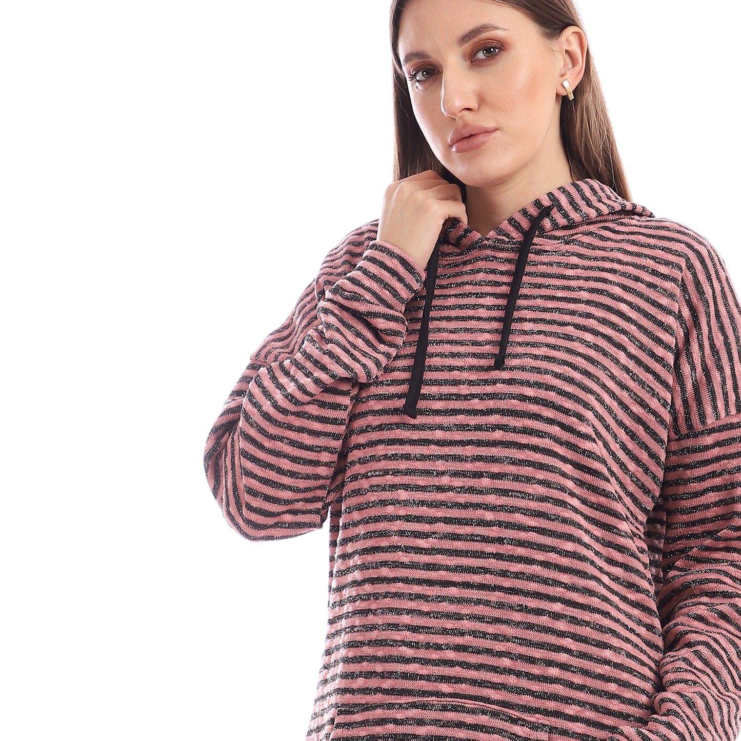 Jamila Women sweatshirt hoodie high low