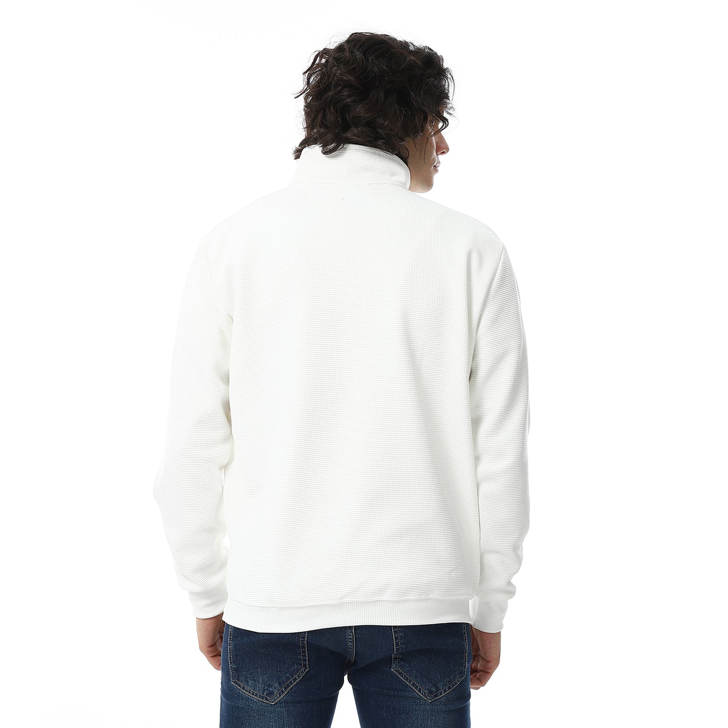 Knitted Zipped Sweatshirt