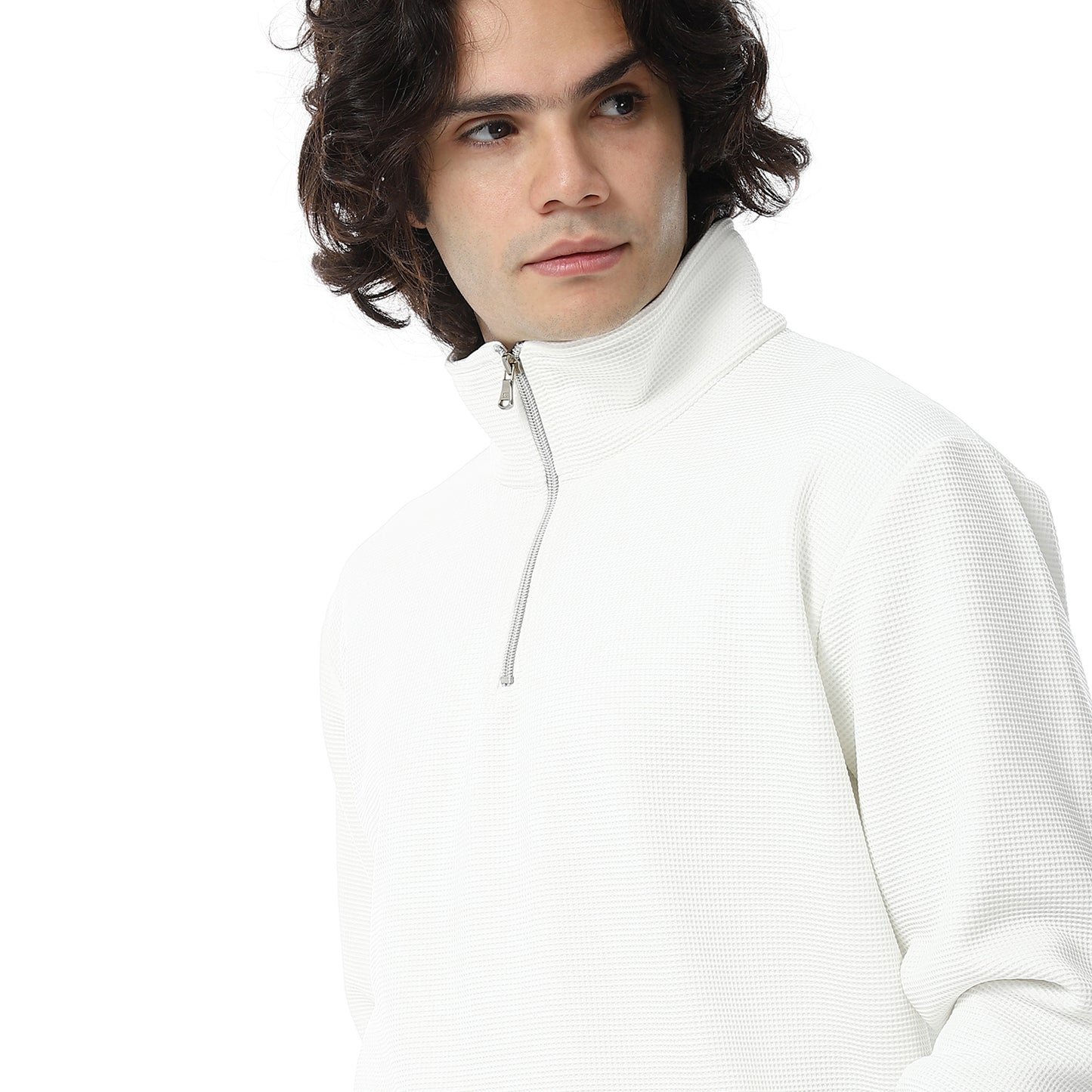 Knitted Zipped Sweatshirt