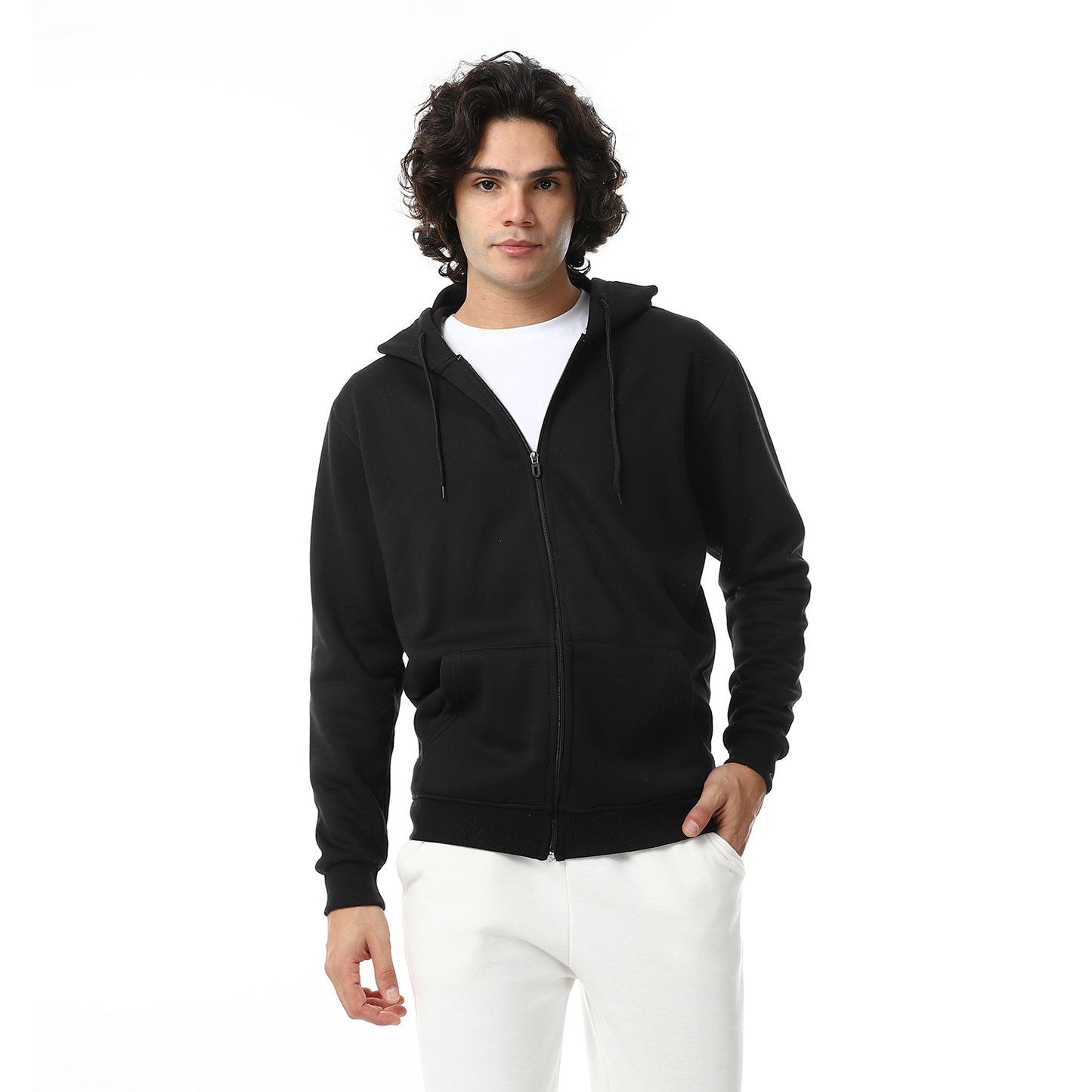 Comfy Plain Zipped Sweatshirt