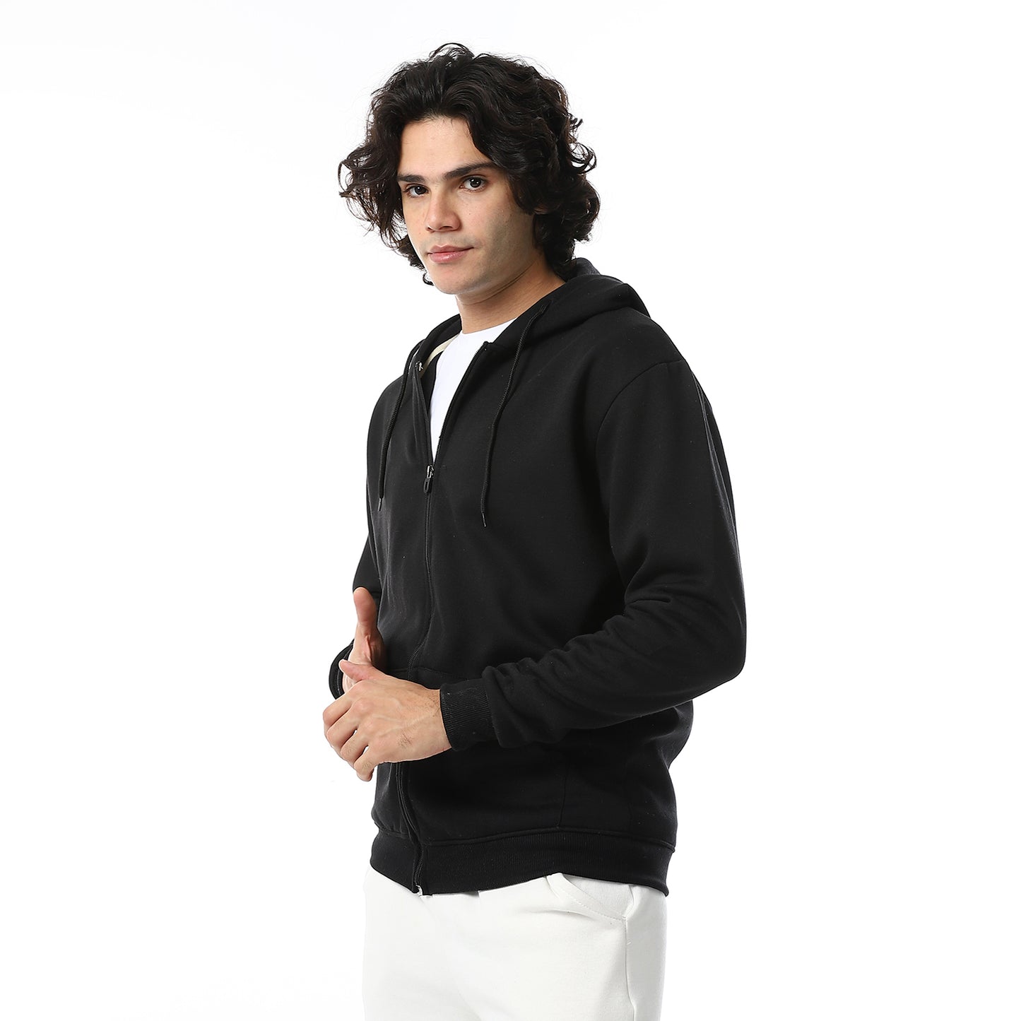 Comfy Plain Zipped Sweatshirt