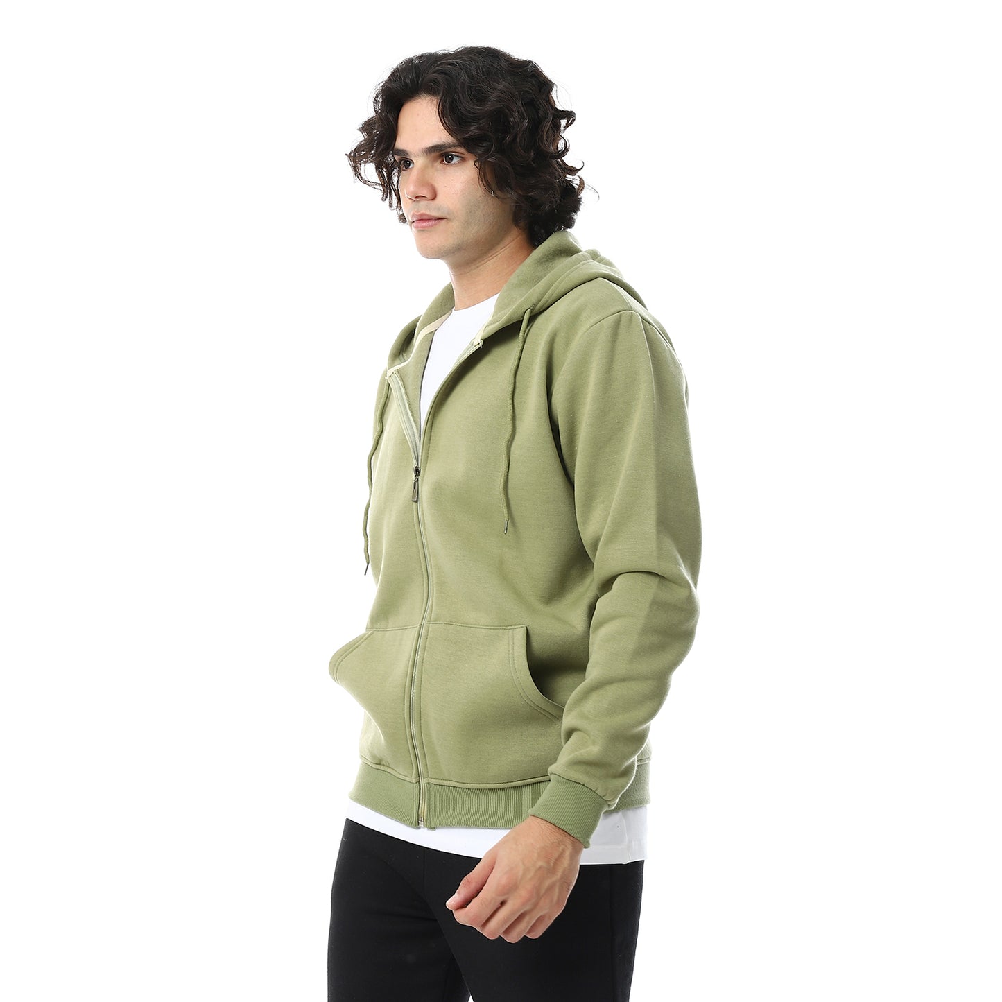 Comfy Plain Zipped Sweatshirt