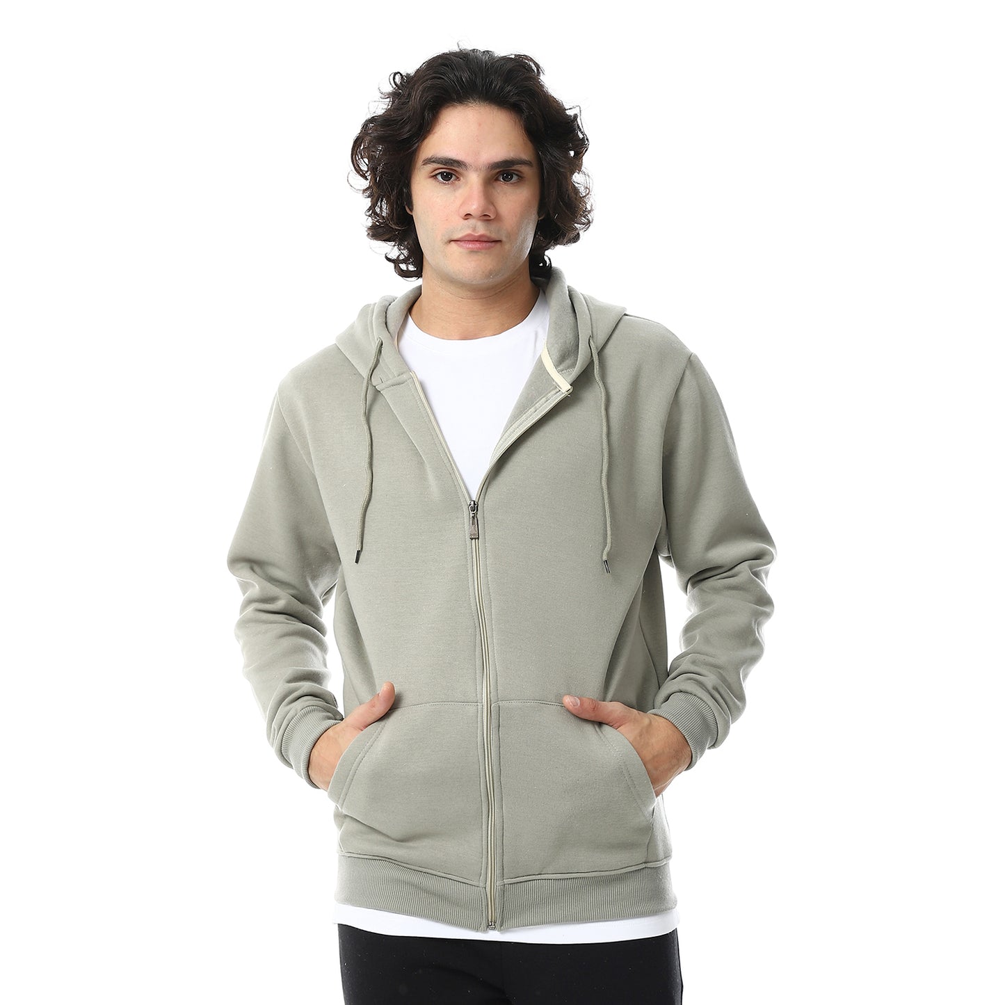 Comfy Plain Zipped Sweatshirt
