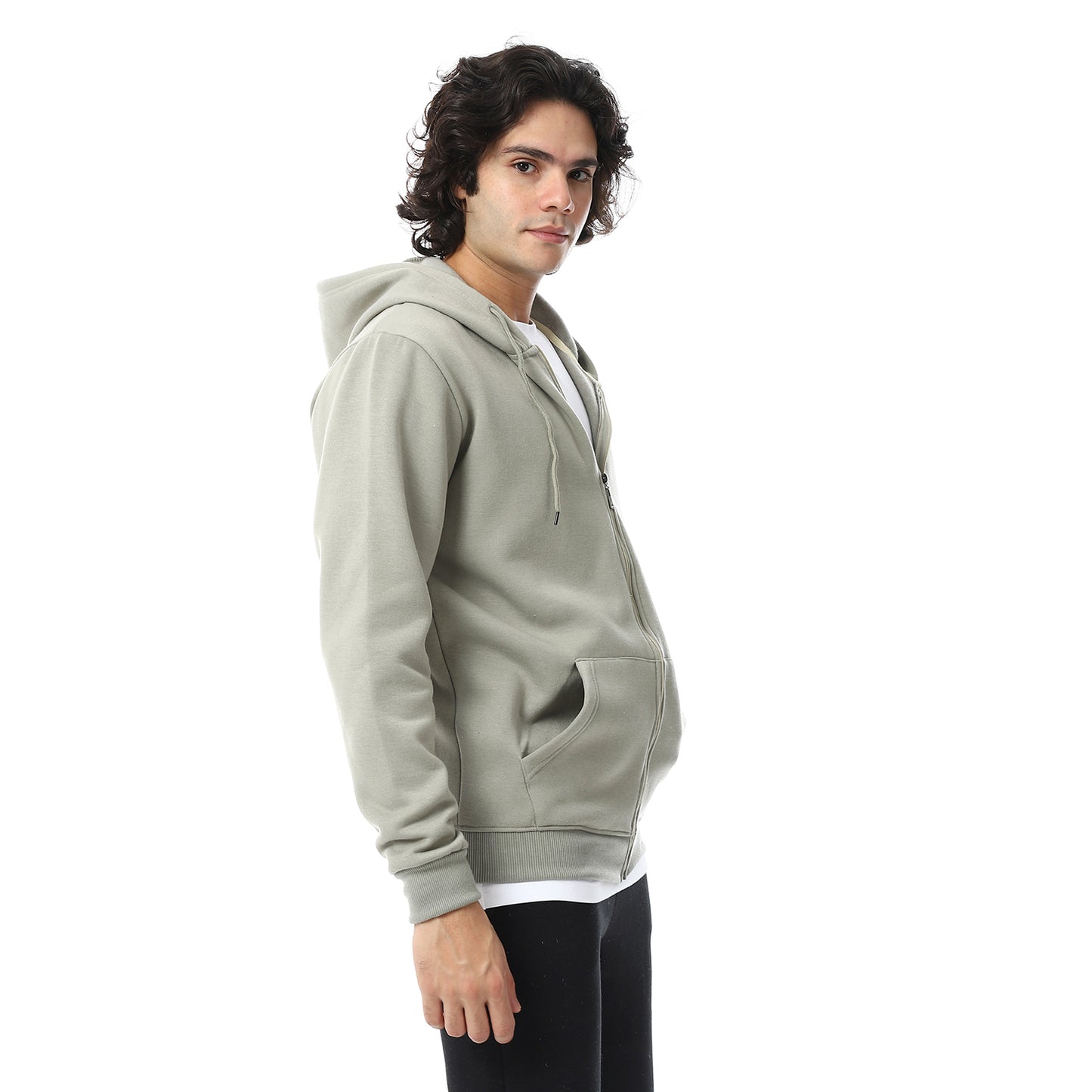 Comfy Plain Zipped Sweatshirt