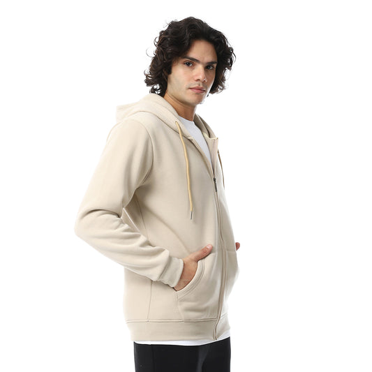 Comfy Plain Zipped Sweatshirt