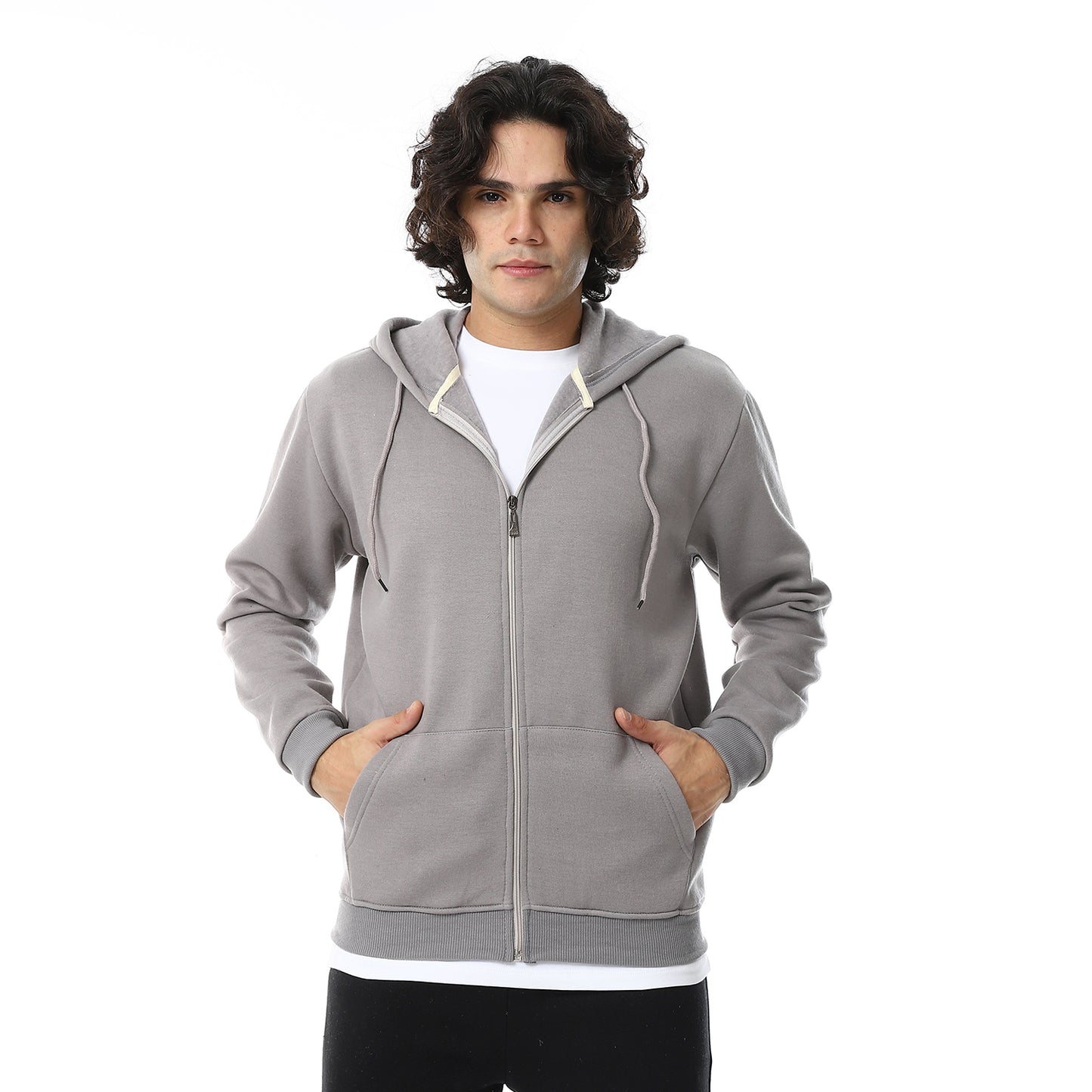 Comfy Plain Zipped Sweatshirt