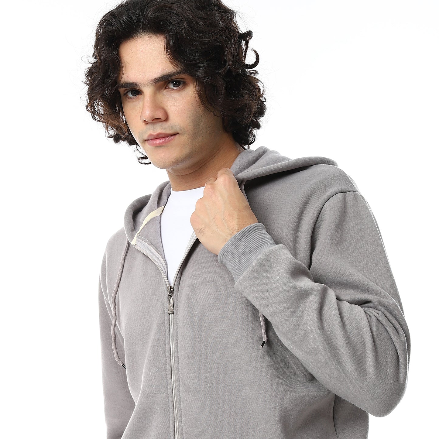 Comfy Plain Zipped Sweatshirt