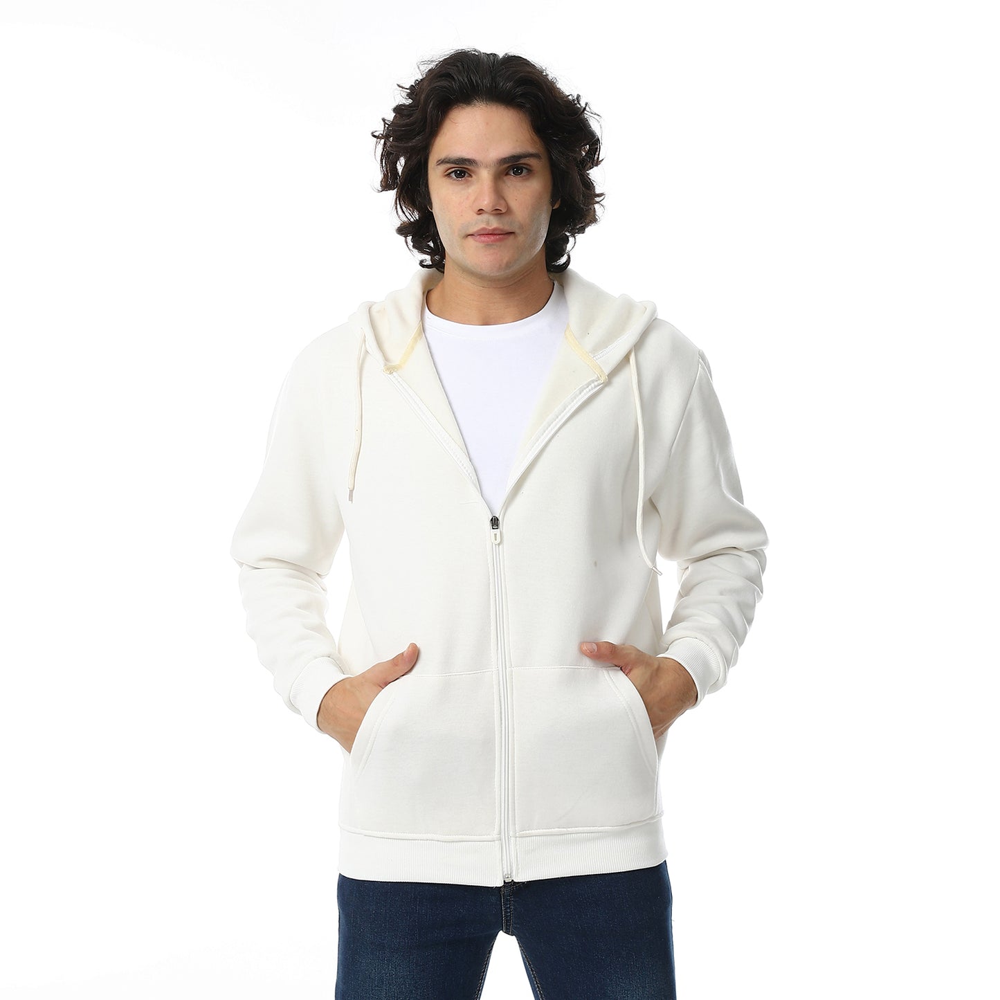 Comfy Plain Zipped Sweatshirt