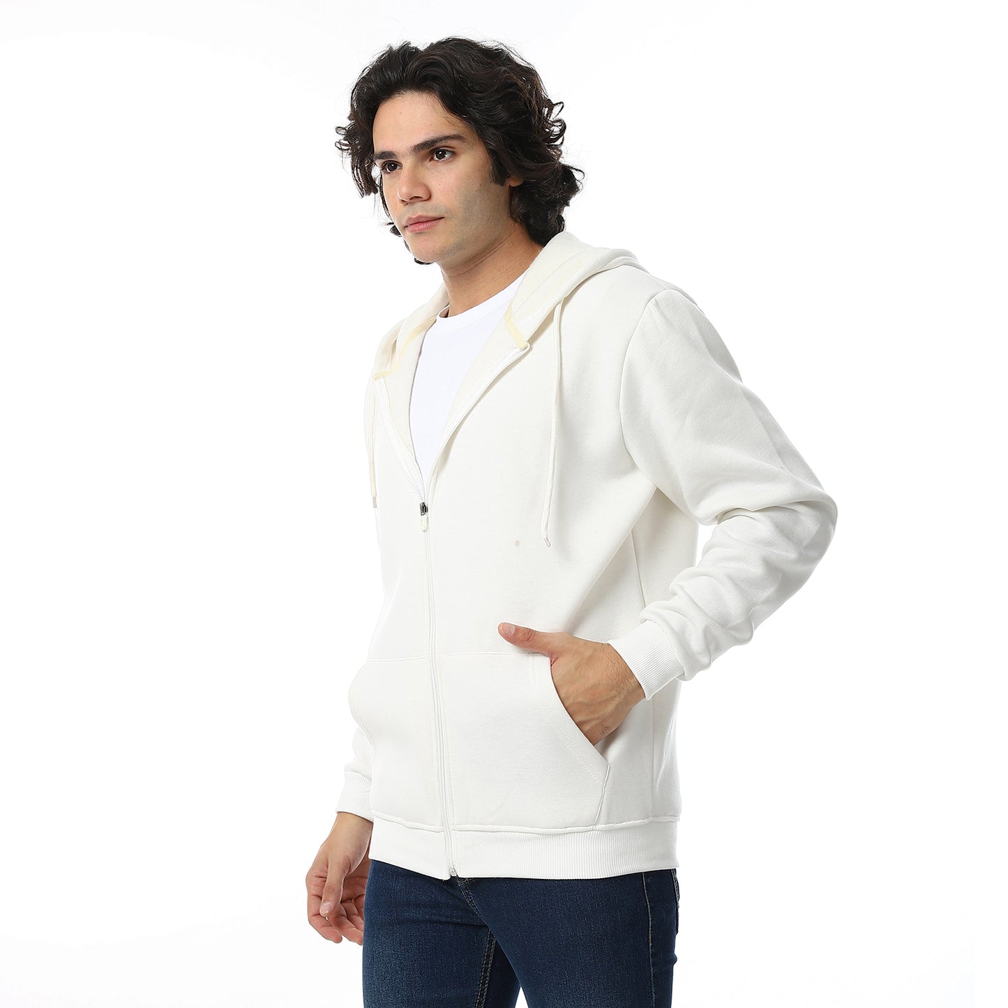 Comfy Plain Zipped Sweatshirt