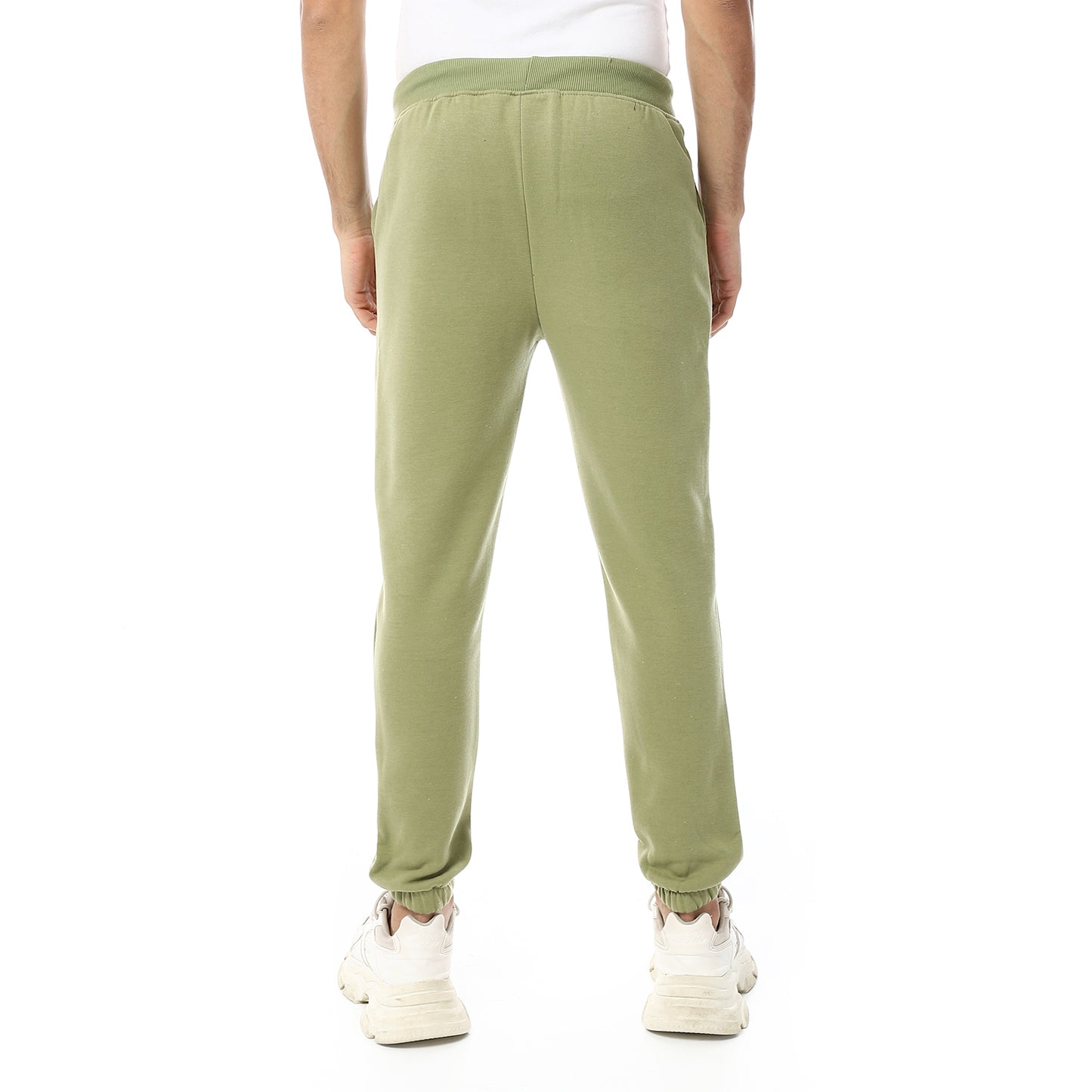 Plain Comfy Elastic Waist Sweatpants