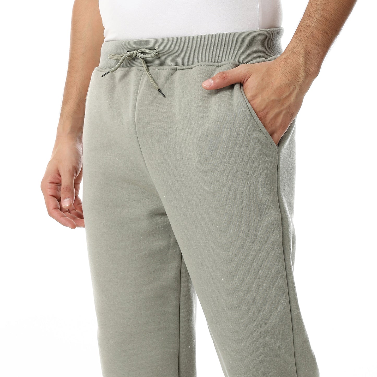 Plain Comfy Elastic Waist Sweatpants