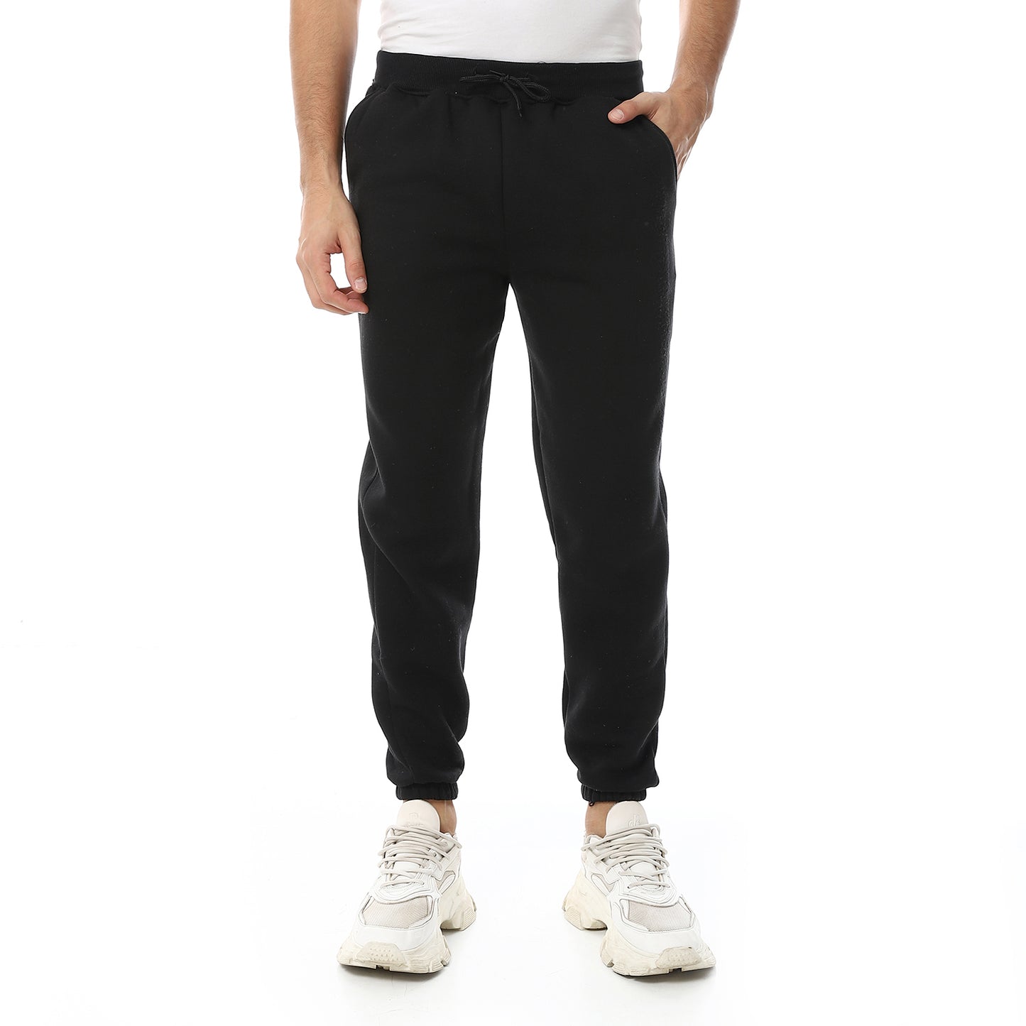 Plain Comfy Elastic Waist Sweatpants