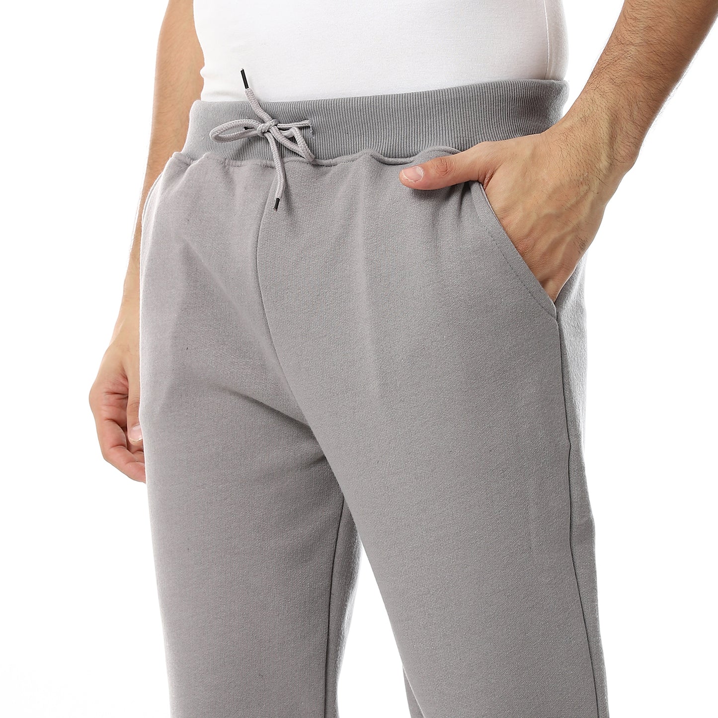 Plain Comfy Elastic Waist Sweatpants
