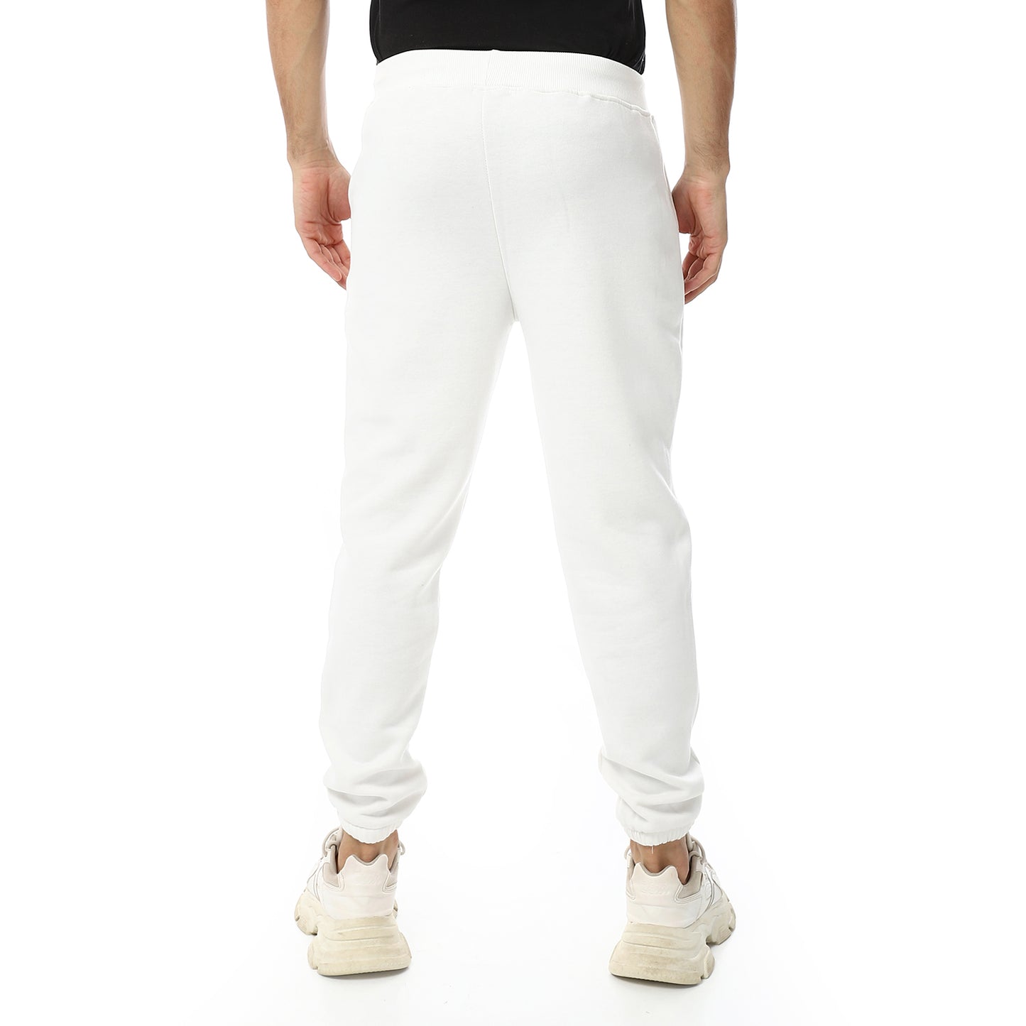 Plain Comfy Elastic Waist Sweatpants