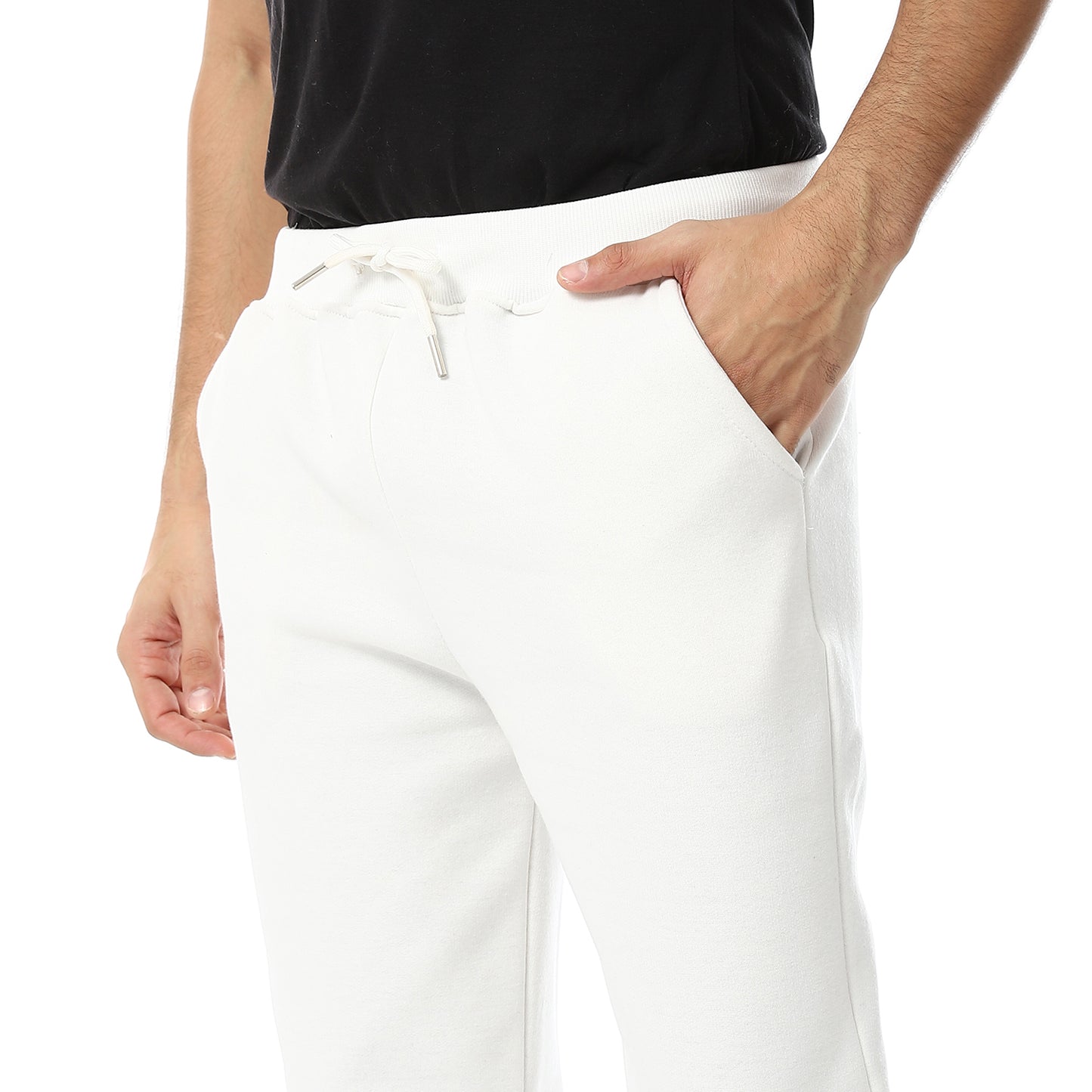Plain Comfy Elastic Waist Sweatpants