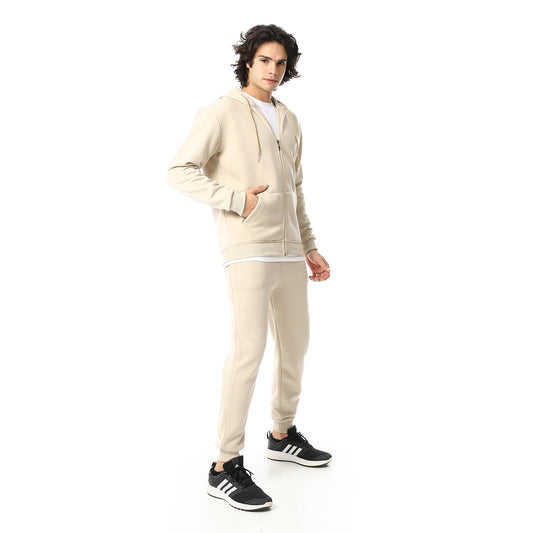 Active Casual Plain Tracksuit Set