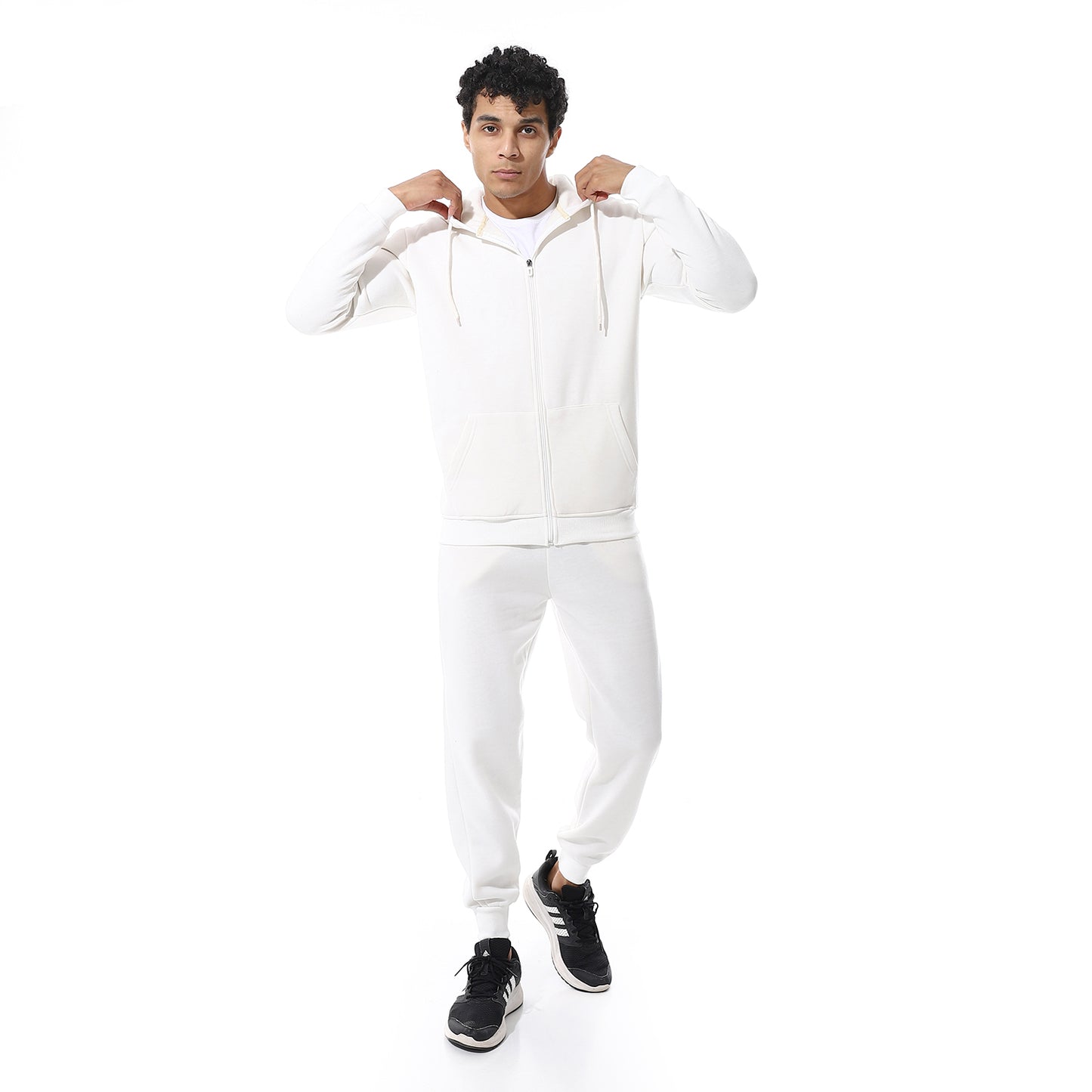 Active Casual Plain Tracksuit Set