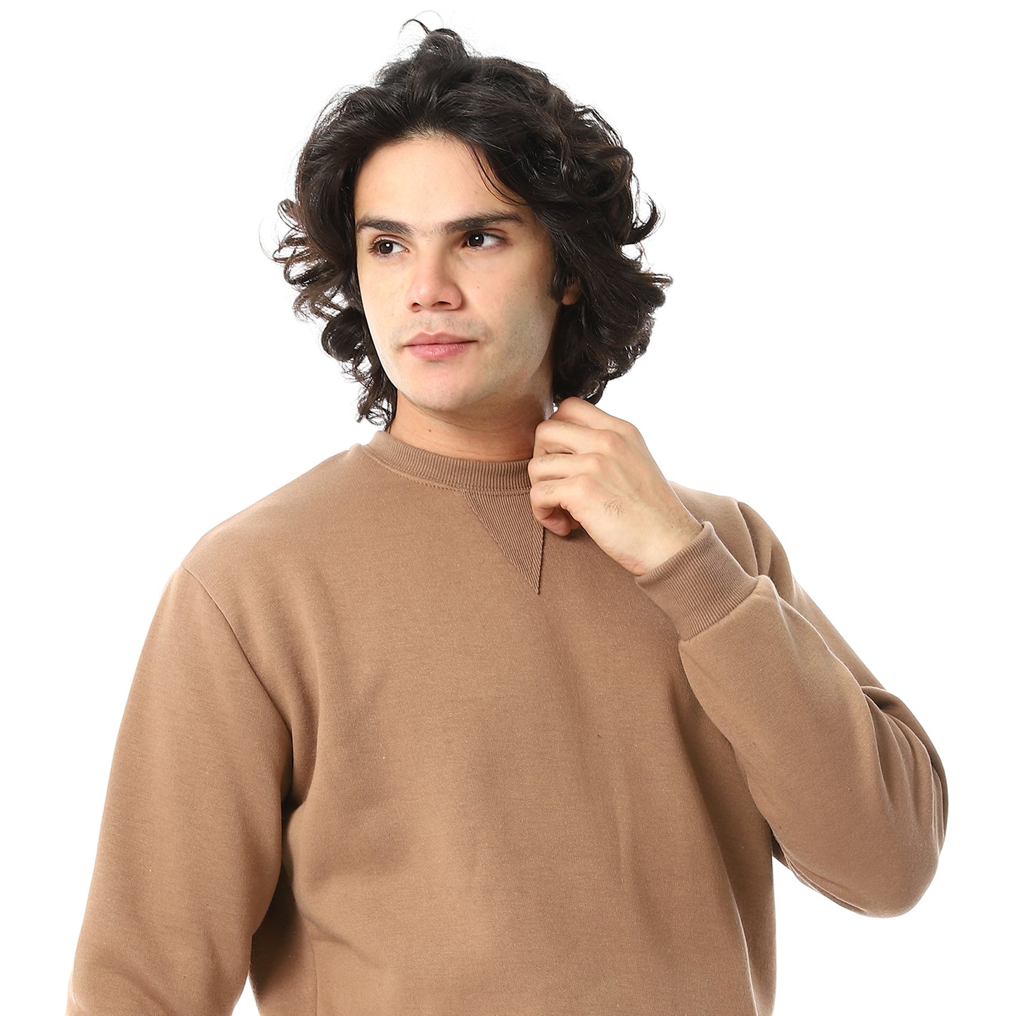 Round Neck Plain British Cozy Tracksuit Set