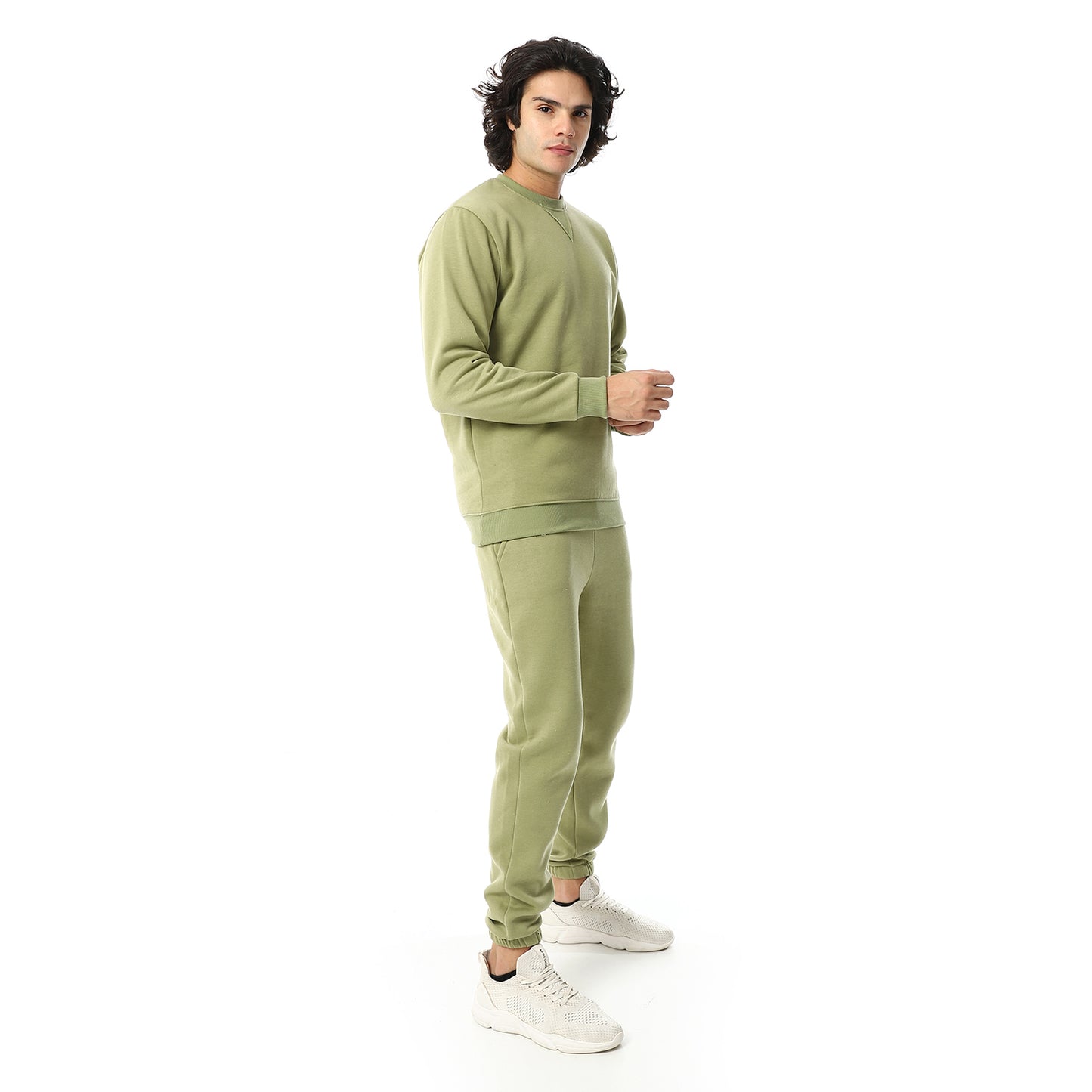 Crew Neck With Elastic Ankle British Tracksuit Set