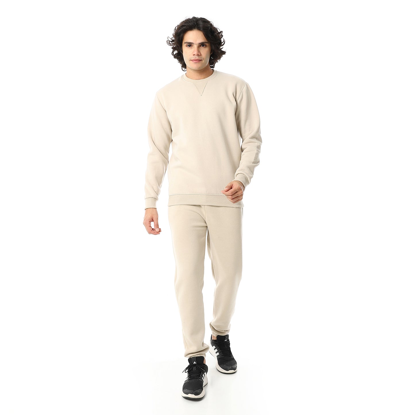 Crew Neck With Elastic Ankle British Tracksuit Set