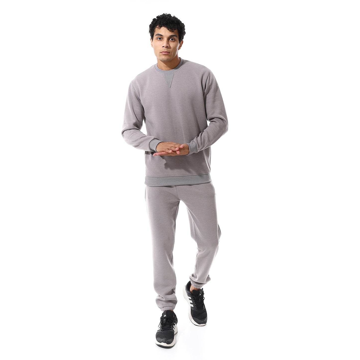 Crew Neck With Elastic Ankle British Tracksuit Set