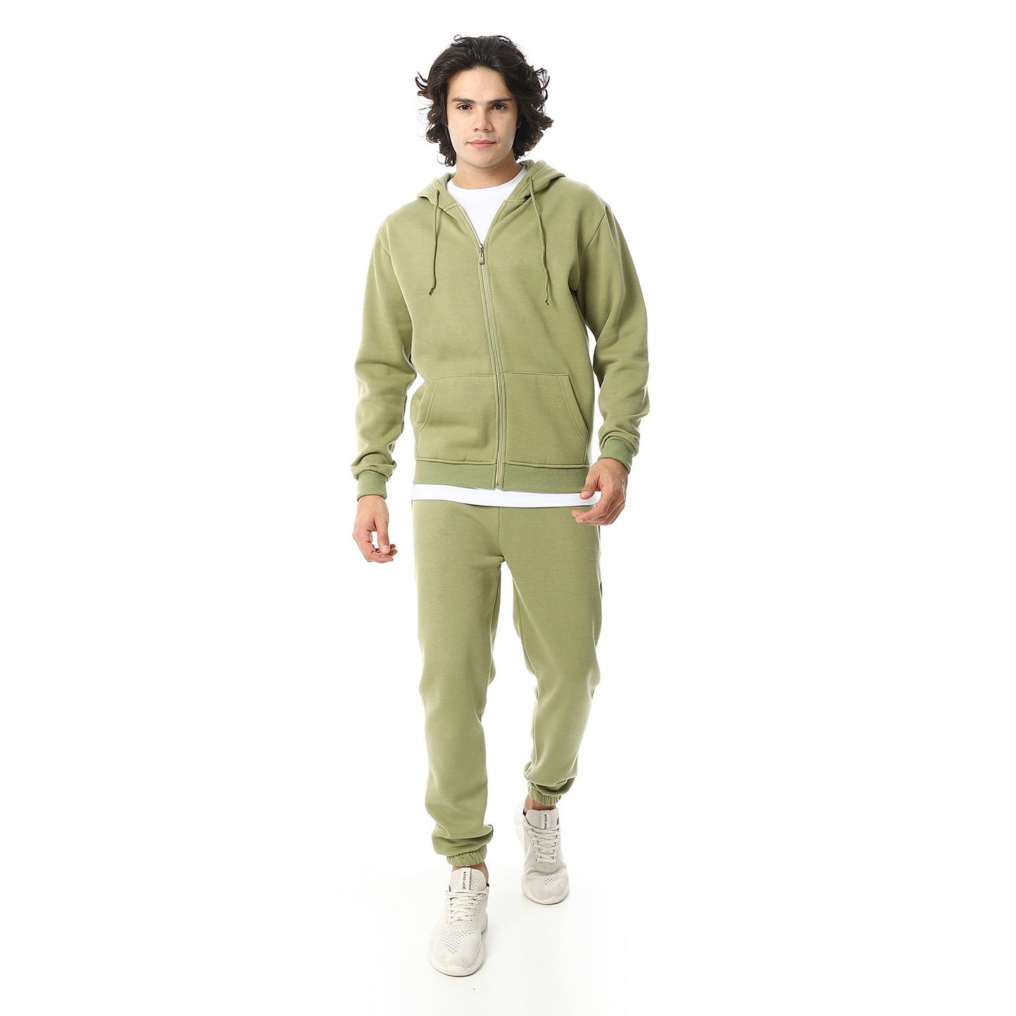 Comfy Hooded Neck & Elastic Waist Tracksuit Set