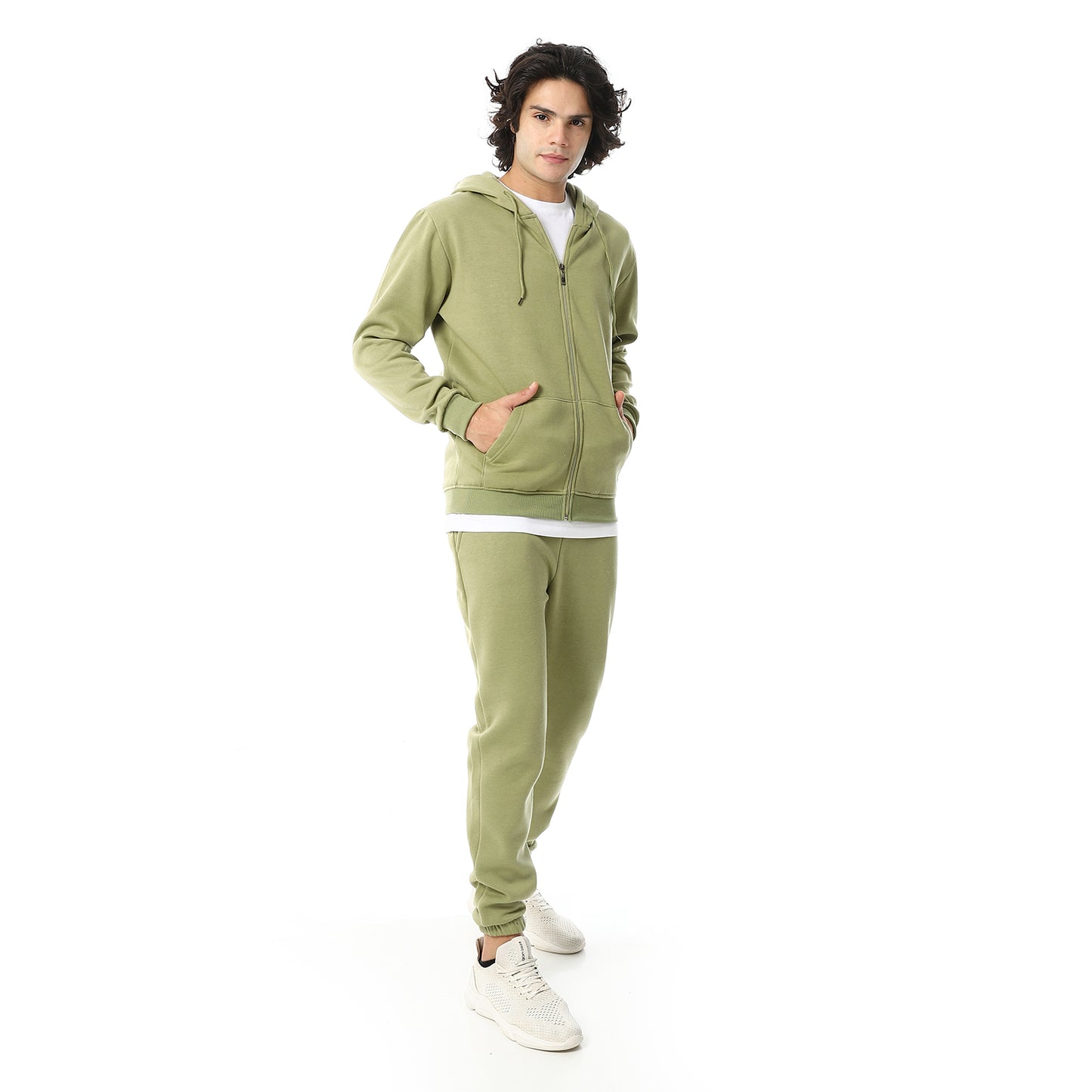 Comfy Hooded Neck & Elastic Waist Tracksuit Set