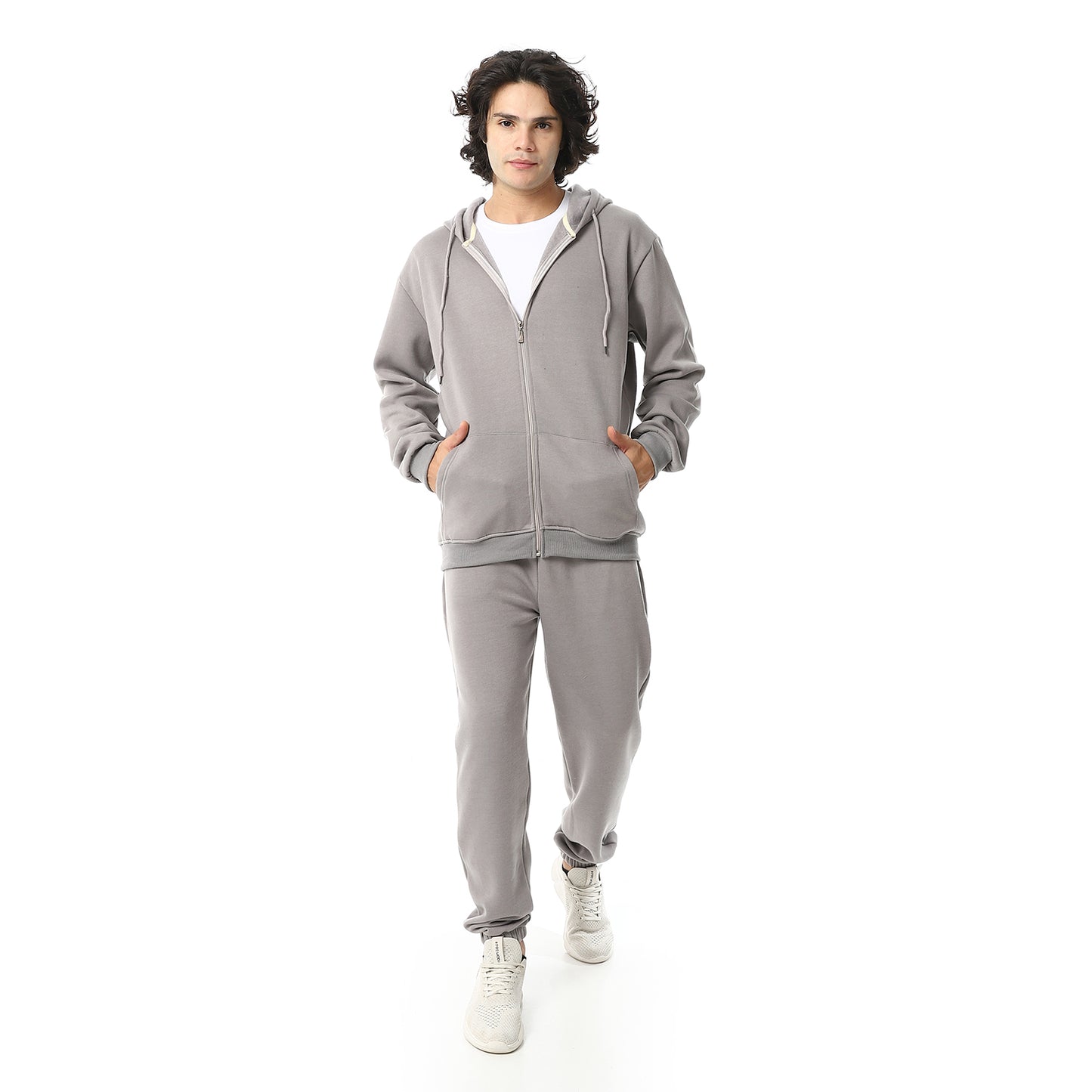 Comfy Hooded Neck & Elastic Waist Tracksuit Set