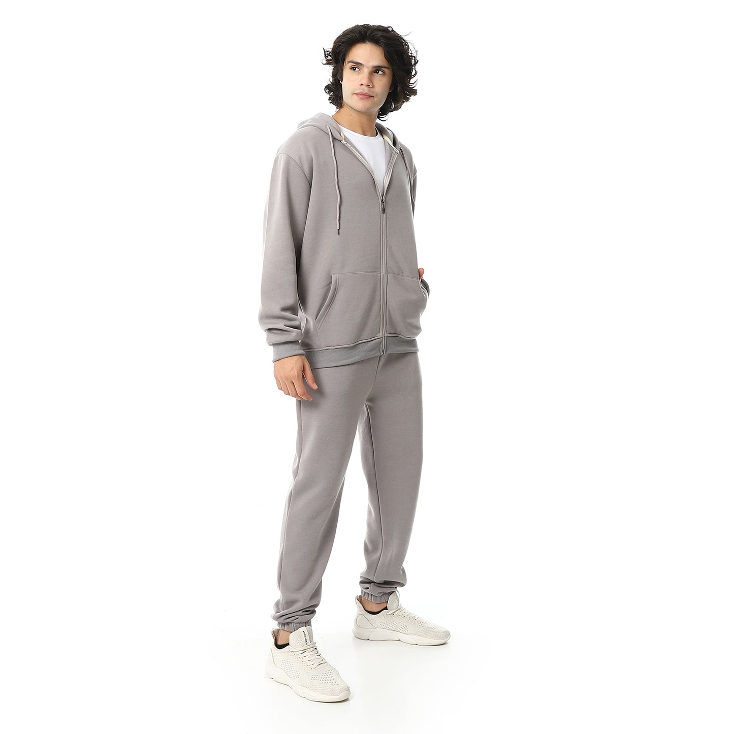 Comfy Hooded Neck & Elastic Waist Tracksuit Set