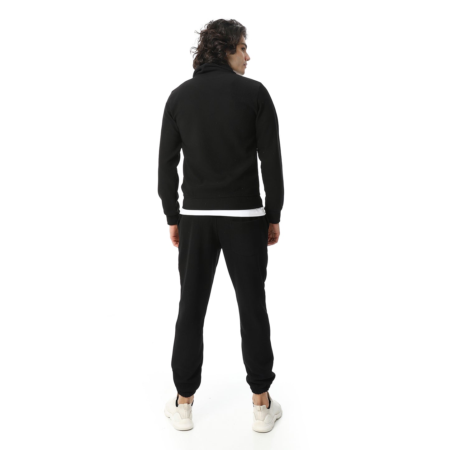 Zipped Neck Casual Tracksuit Set