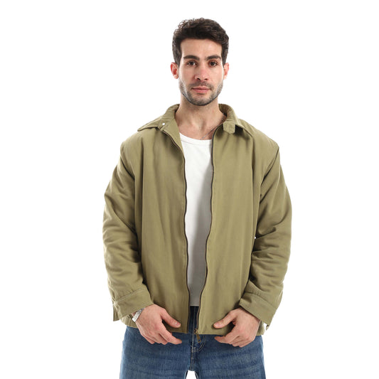 Jabardine jacket with zipper