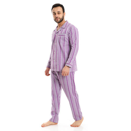 Off cliff full checkered pajama men