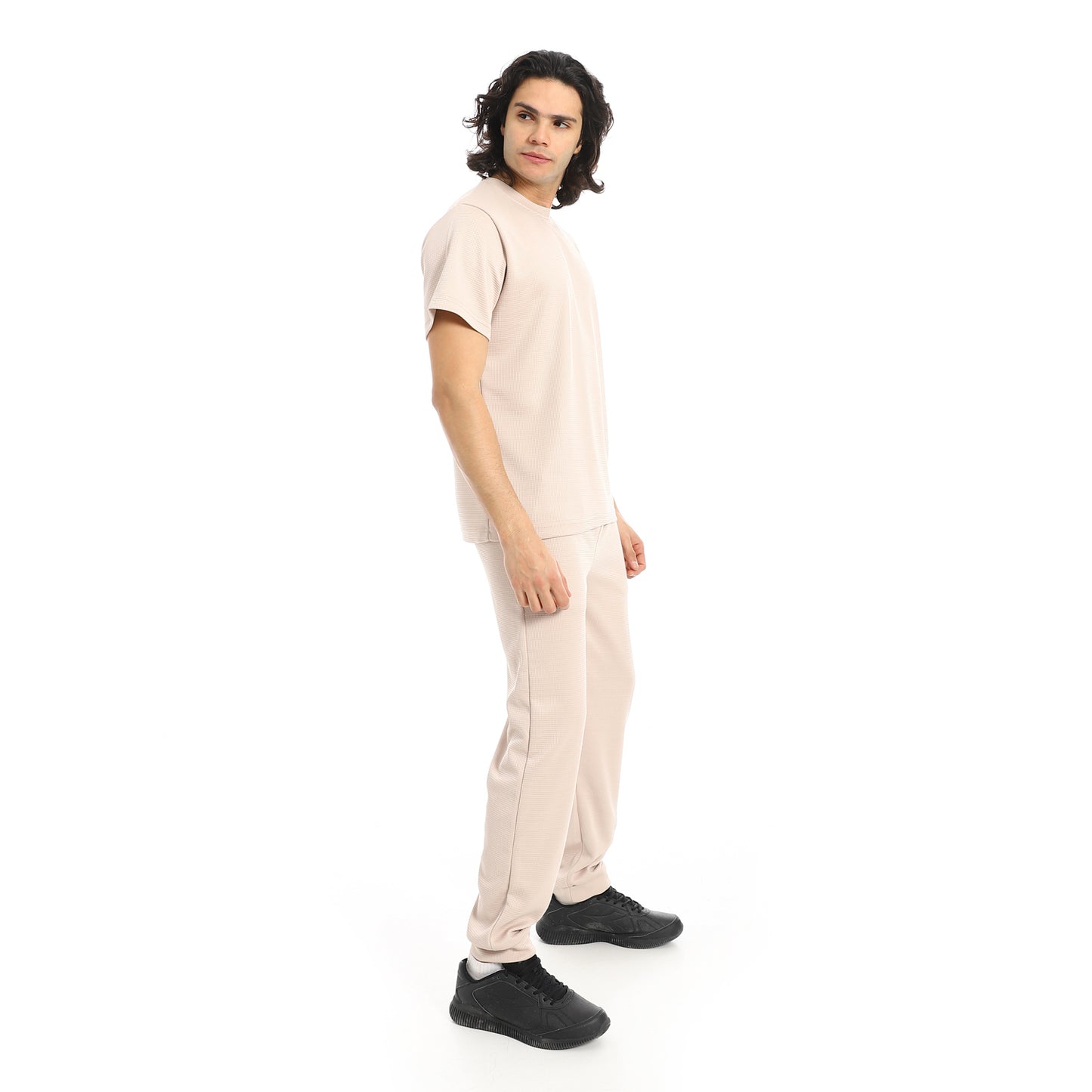 Short Sleeves Slip On T-Shirt and Pants Set