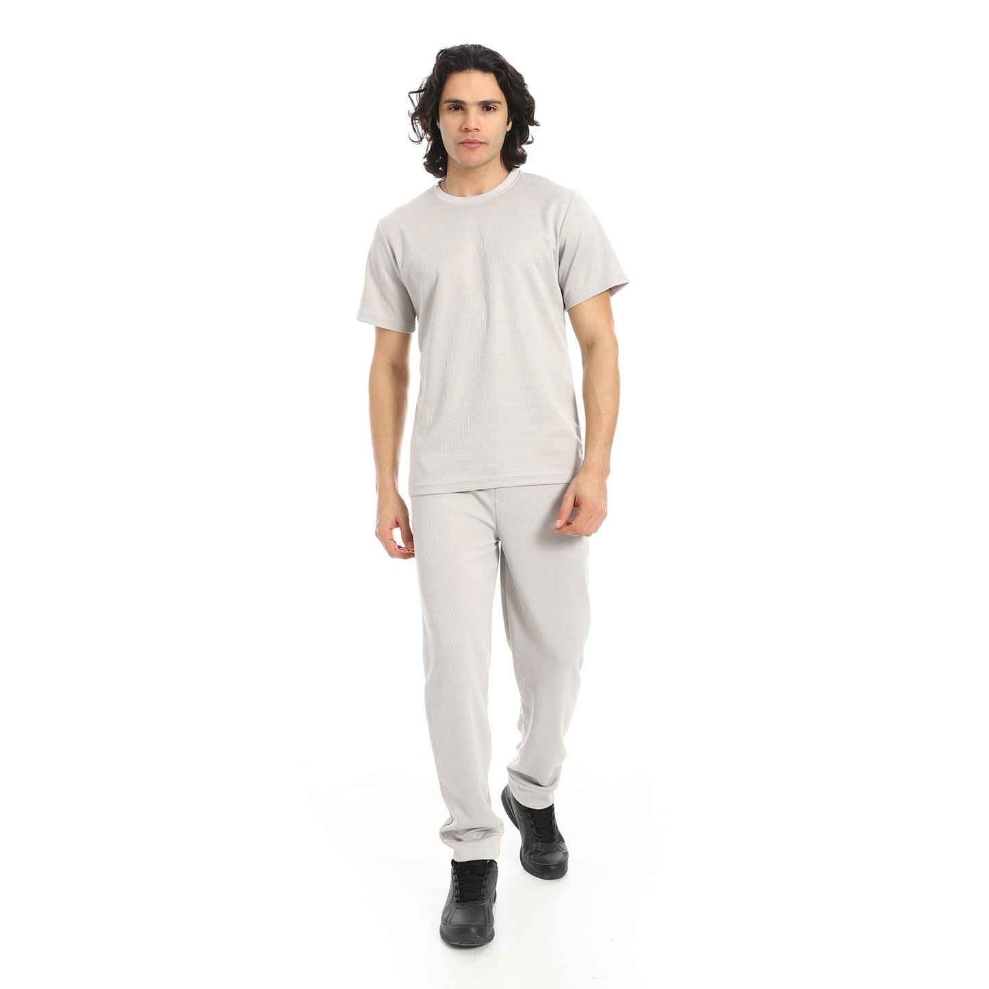 Short Sleeves Slip On T-Shirt and Pants Set