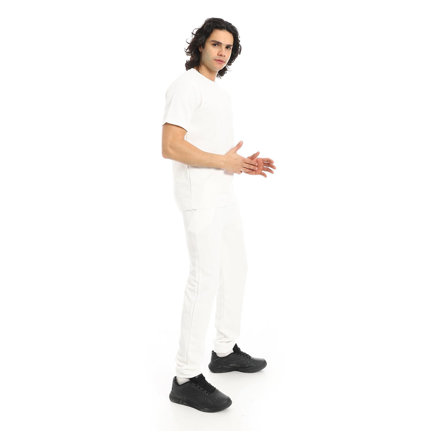 Short Sleeves Slip On T-Shirt and Pants Set
