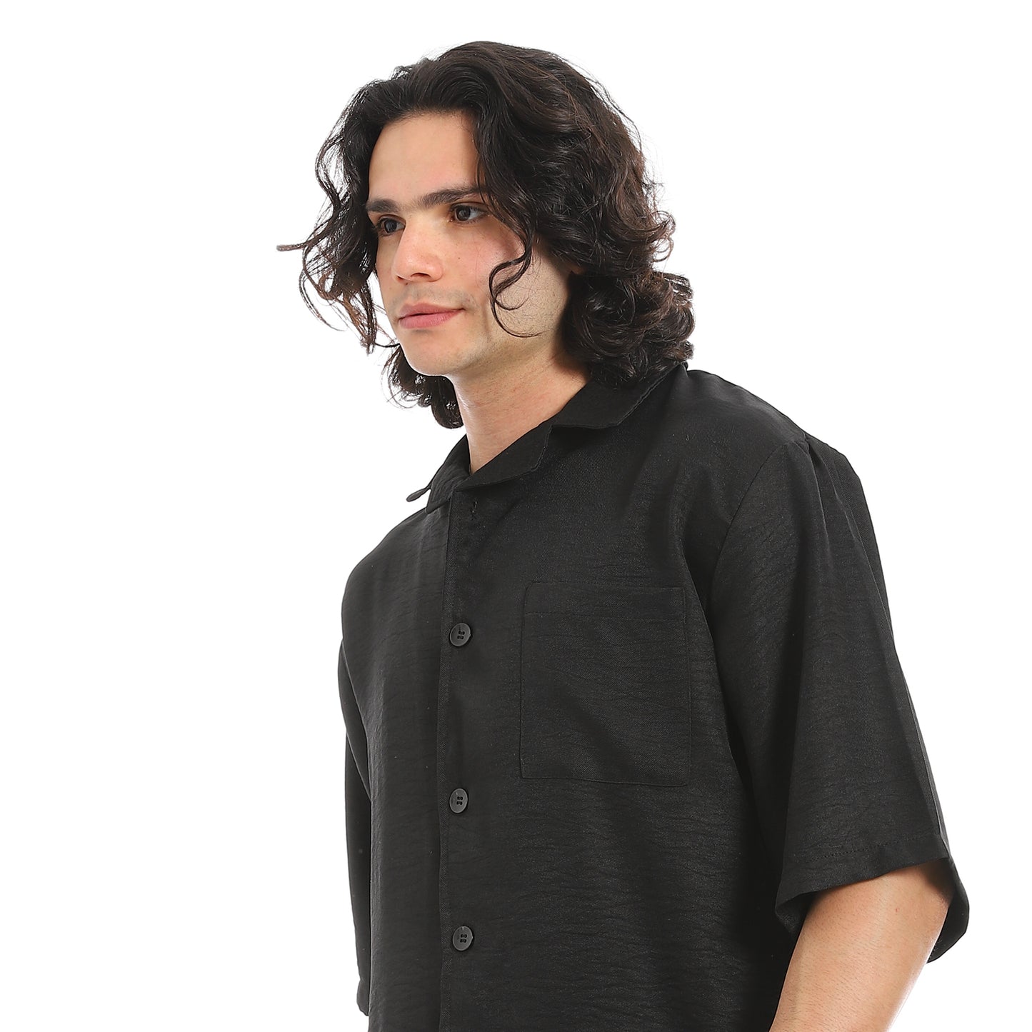 Linen Turn Down Collar Shirt and Pants Set